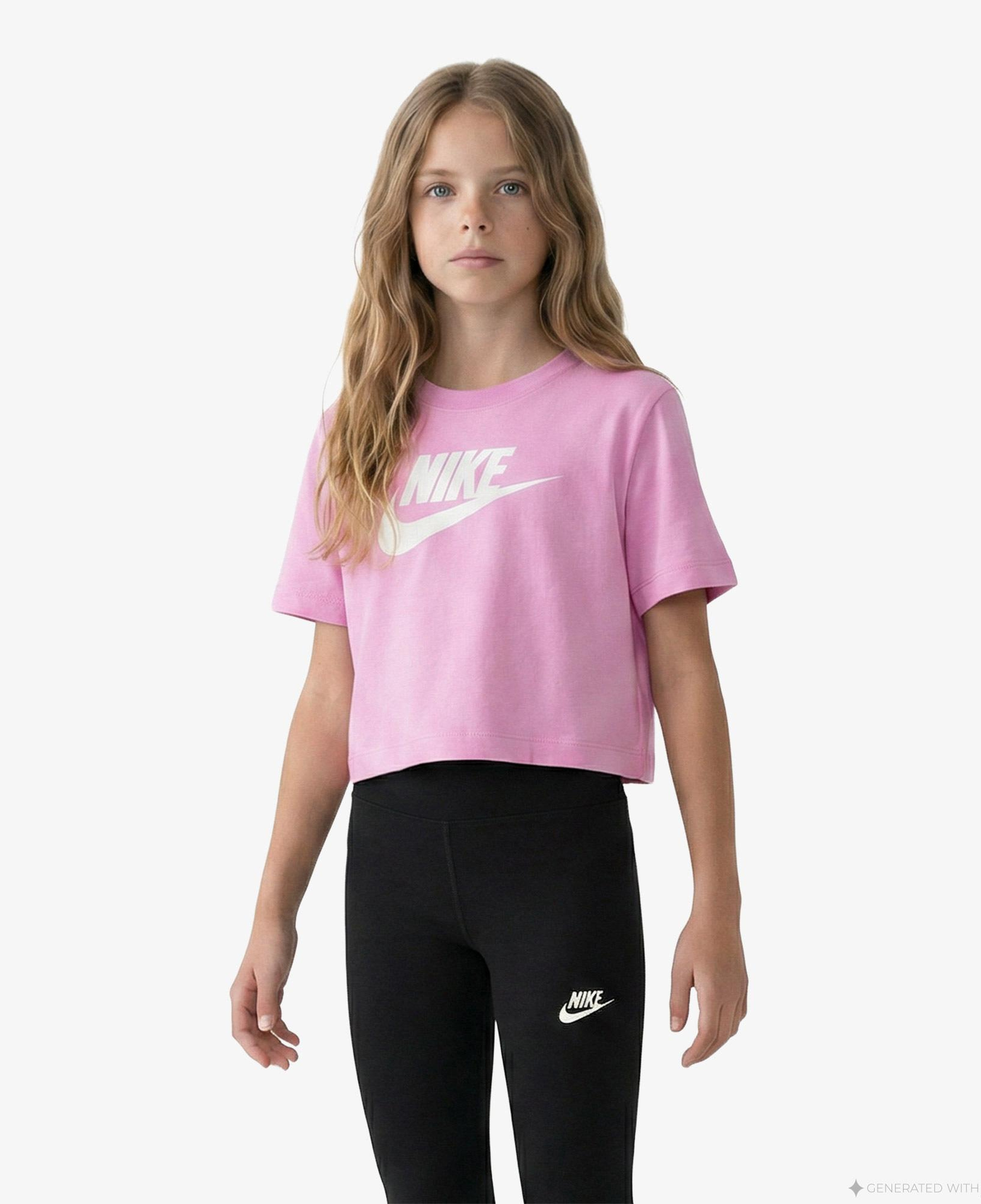 Nike Sportswear Futura Çocuk Pembe Crop T-Shirt