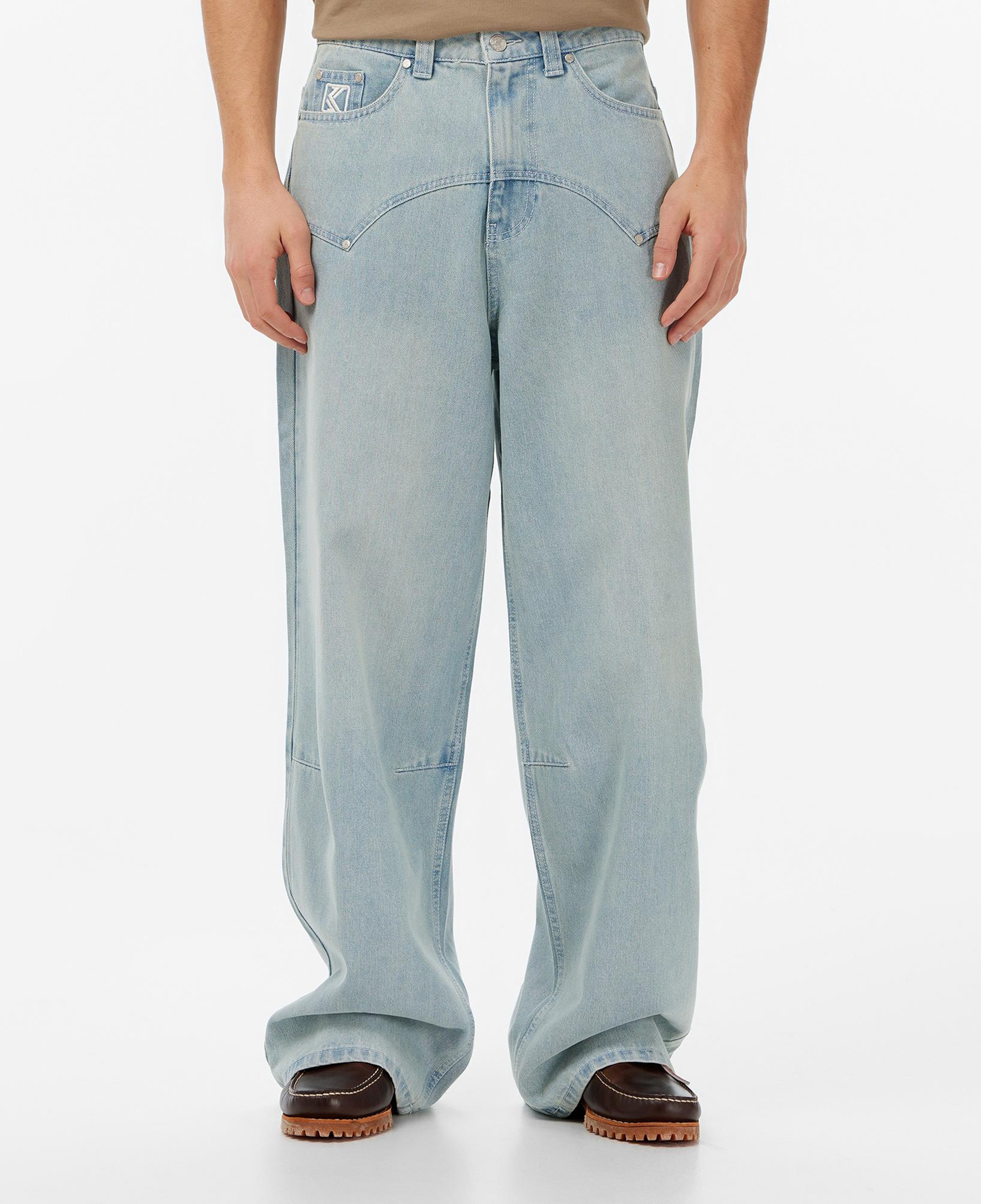 Karl Kani OG Washed Western Relaxed Baggy Erkek Mavi Pantolon