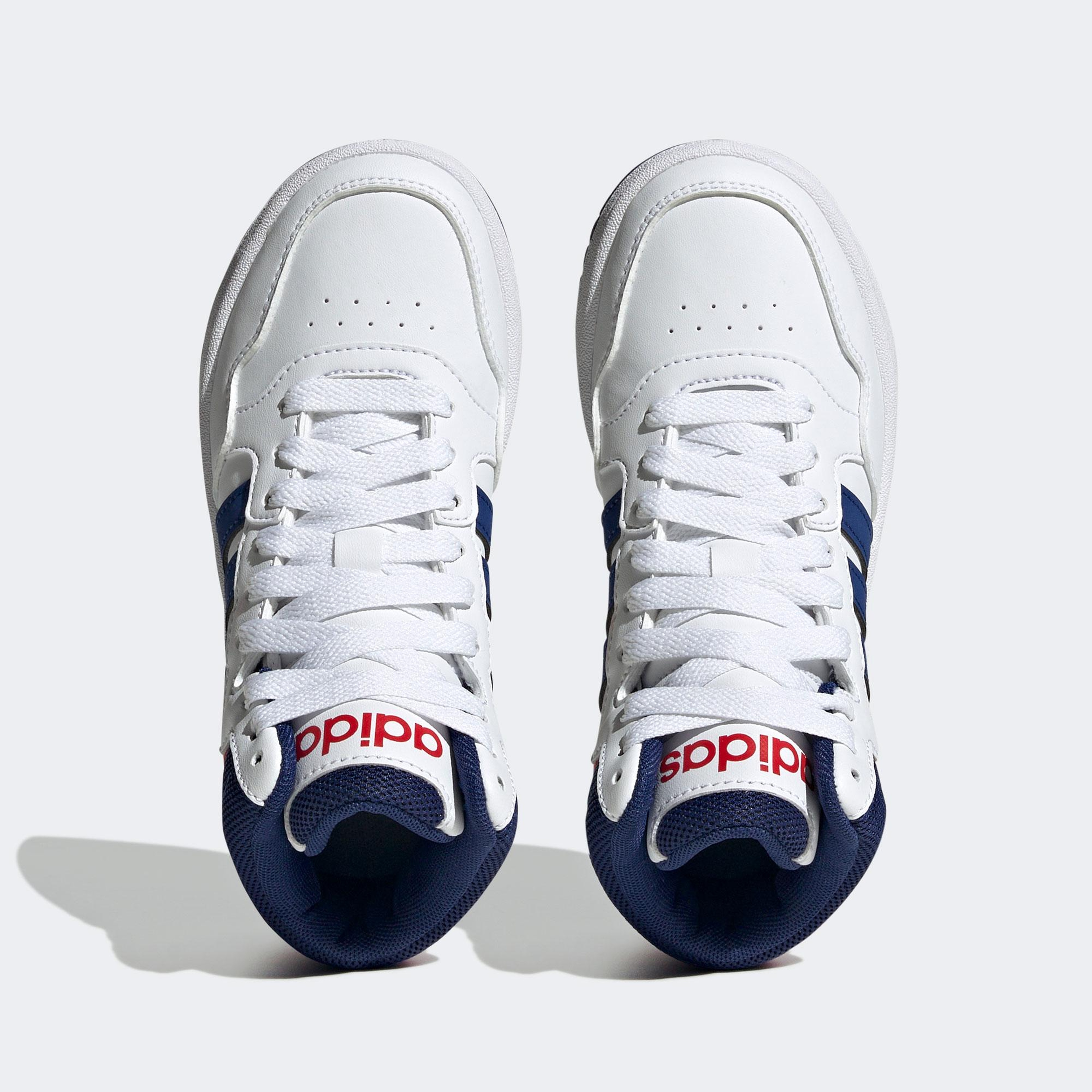 adidas Sportswear Hoops 3.0 Mid Çocuk Beyaz Spor Ayakkabı
