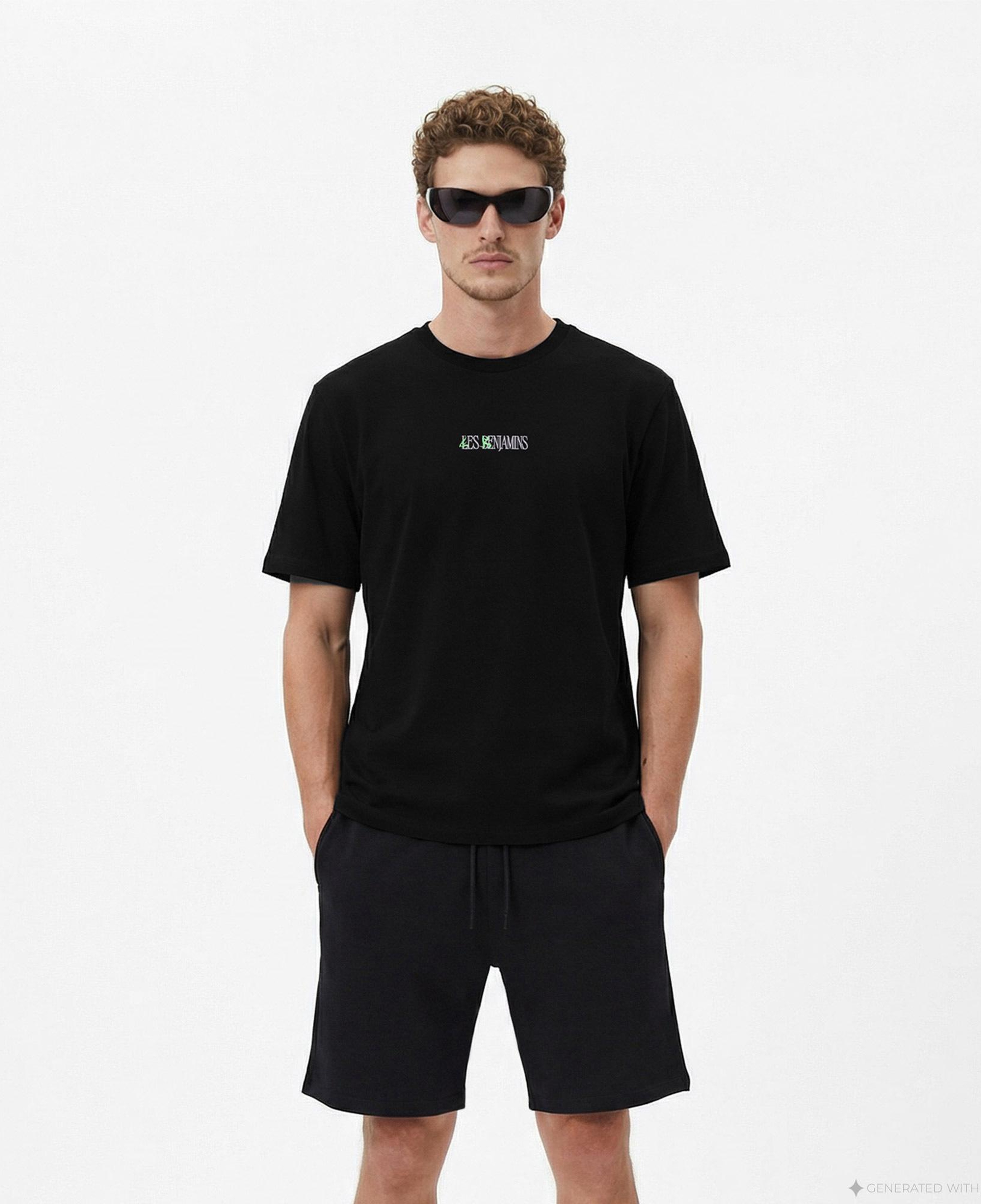 Les Benjamins 006 Unisex Siyah Oversized T-Shirt