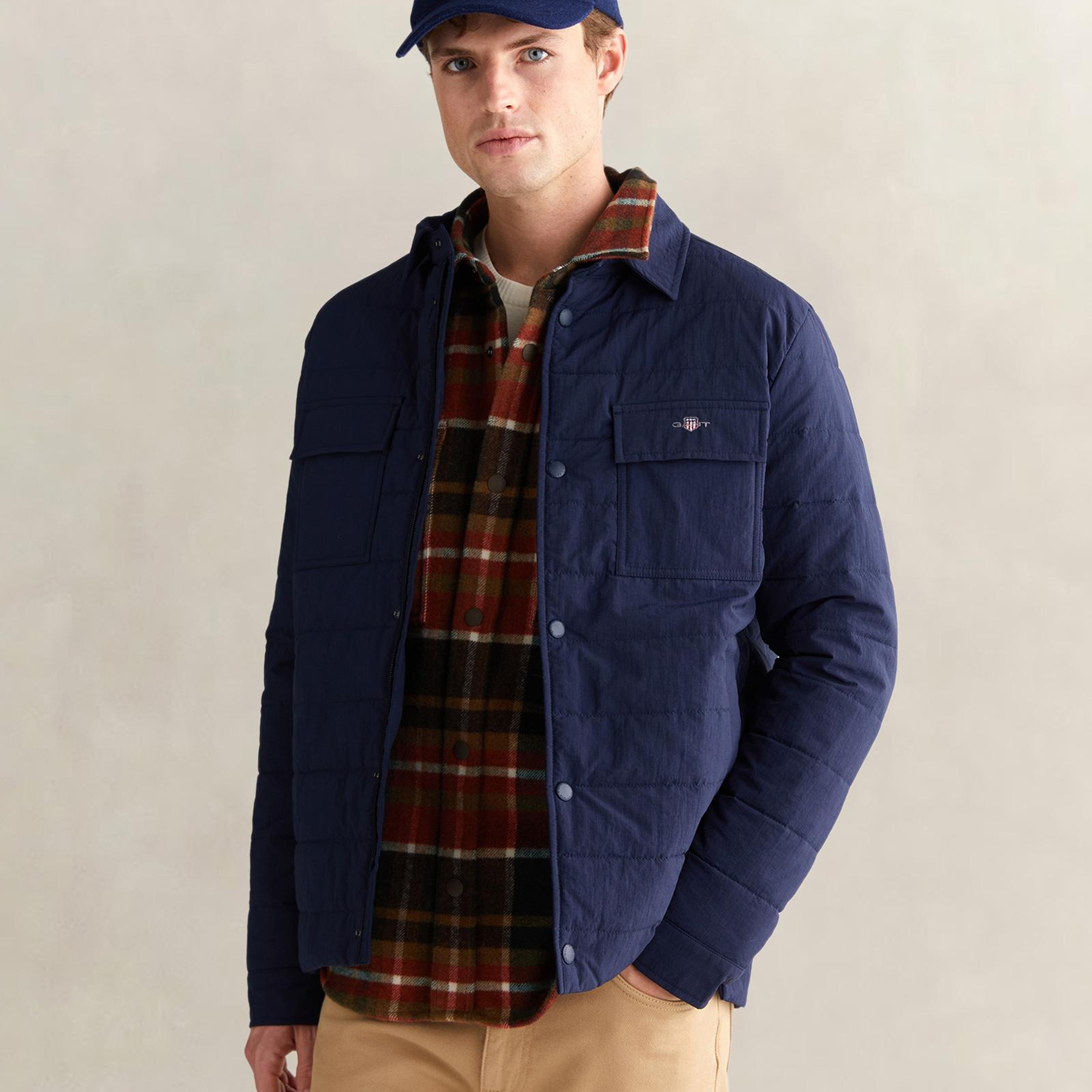 GANT Erkek Lacivert Standart Fit Ceket