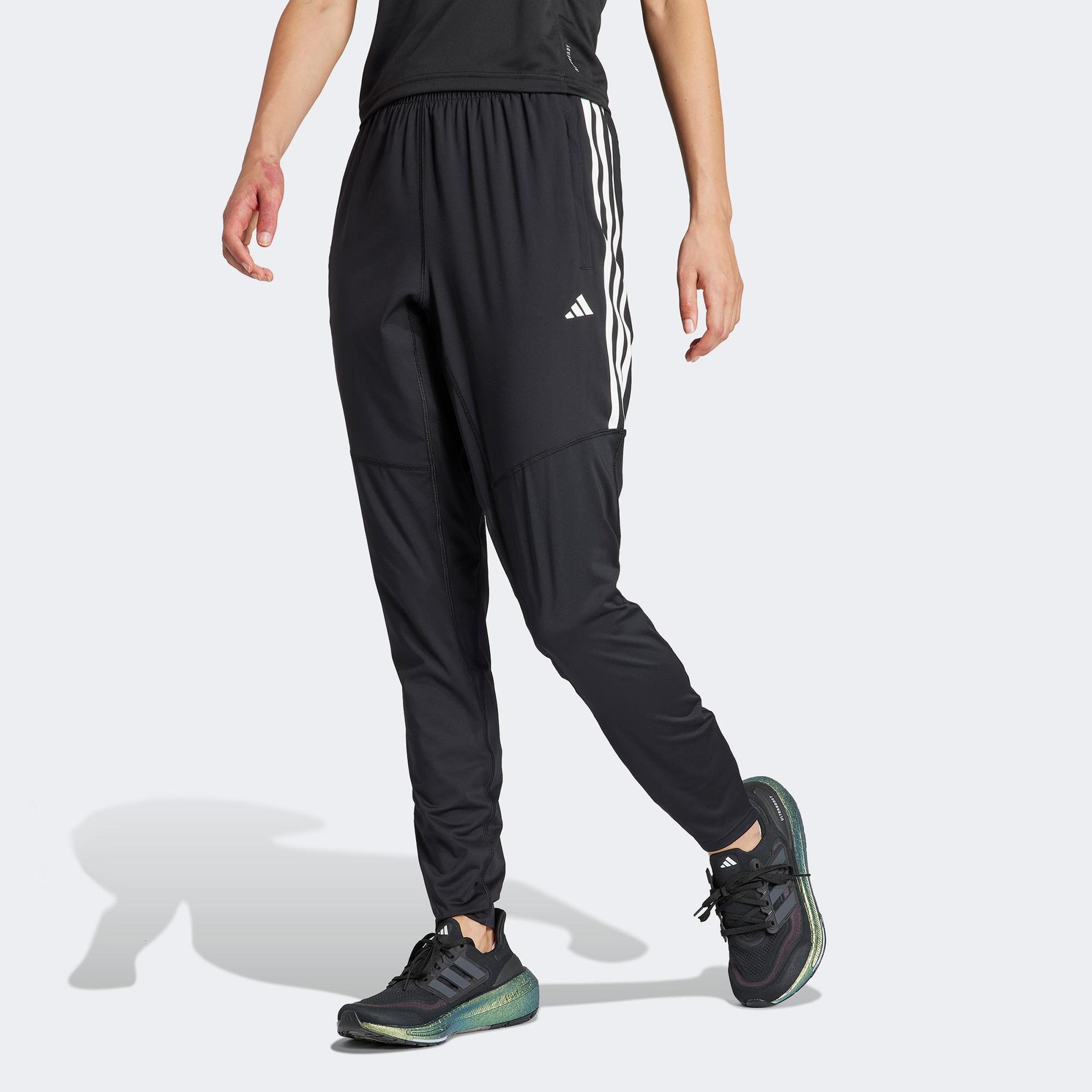 adidas Own the Run 3-Stripes Kadın Siyah Eşofman Altı