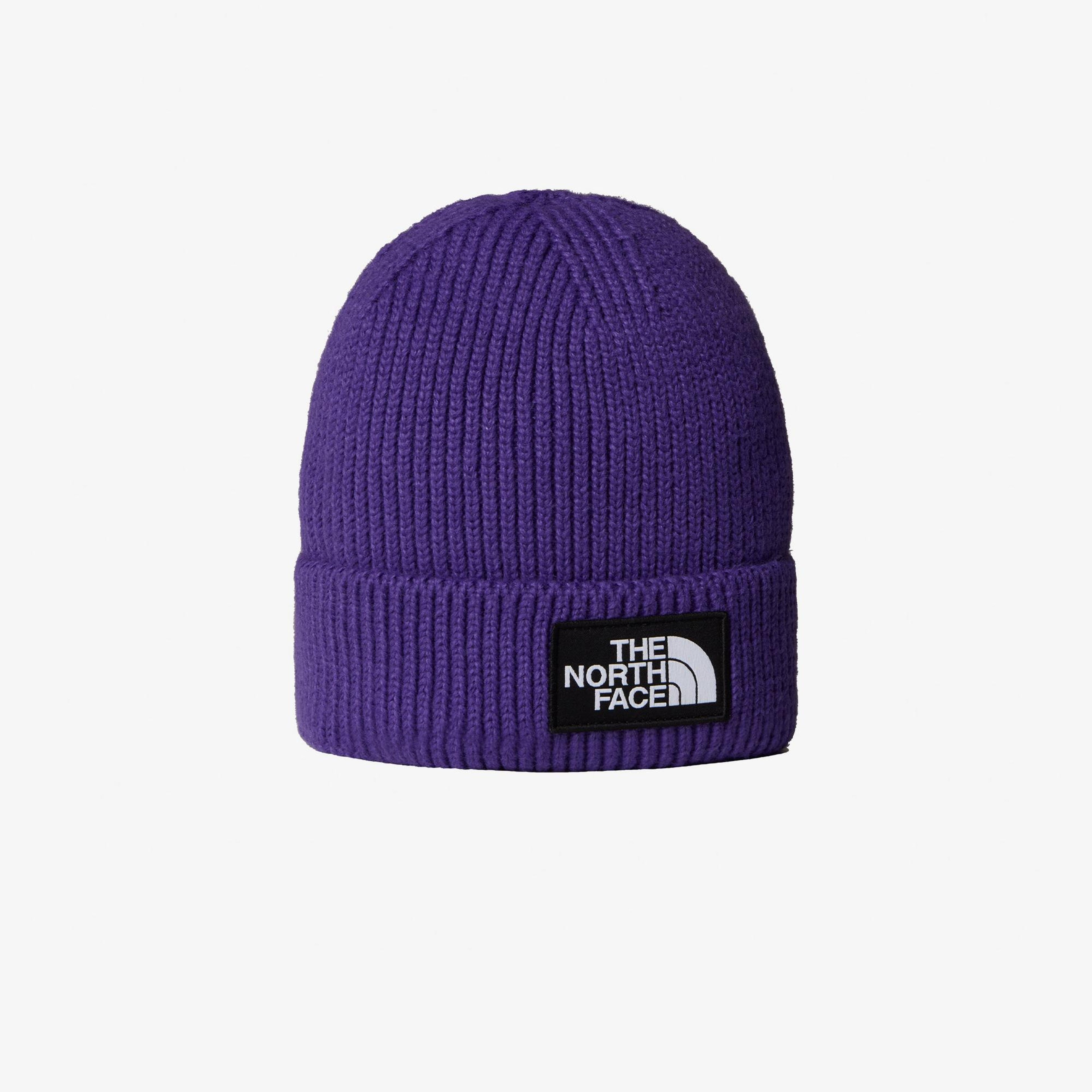 The North Face Logo Box Cuffed Unisex Mor Bere