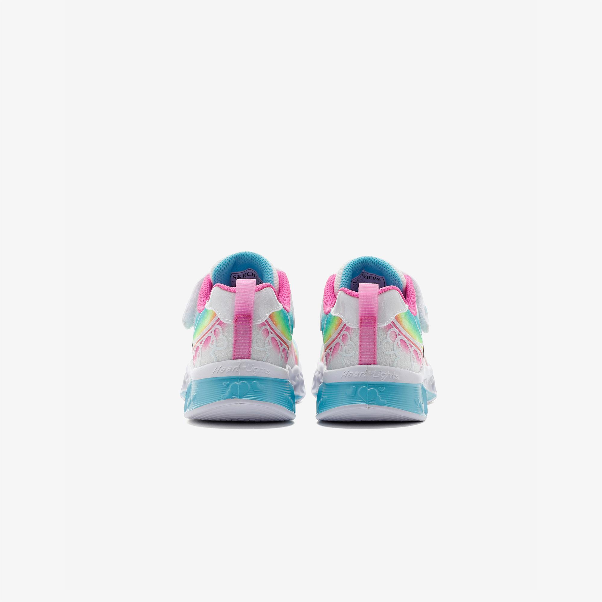 Skechers Flutter Heart Lights Groovy Swirl Çocuk Beyaz Işıklı Spor Ayakkabı