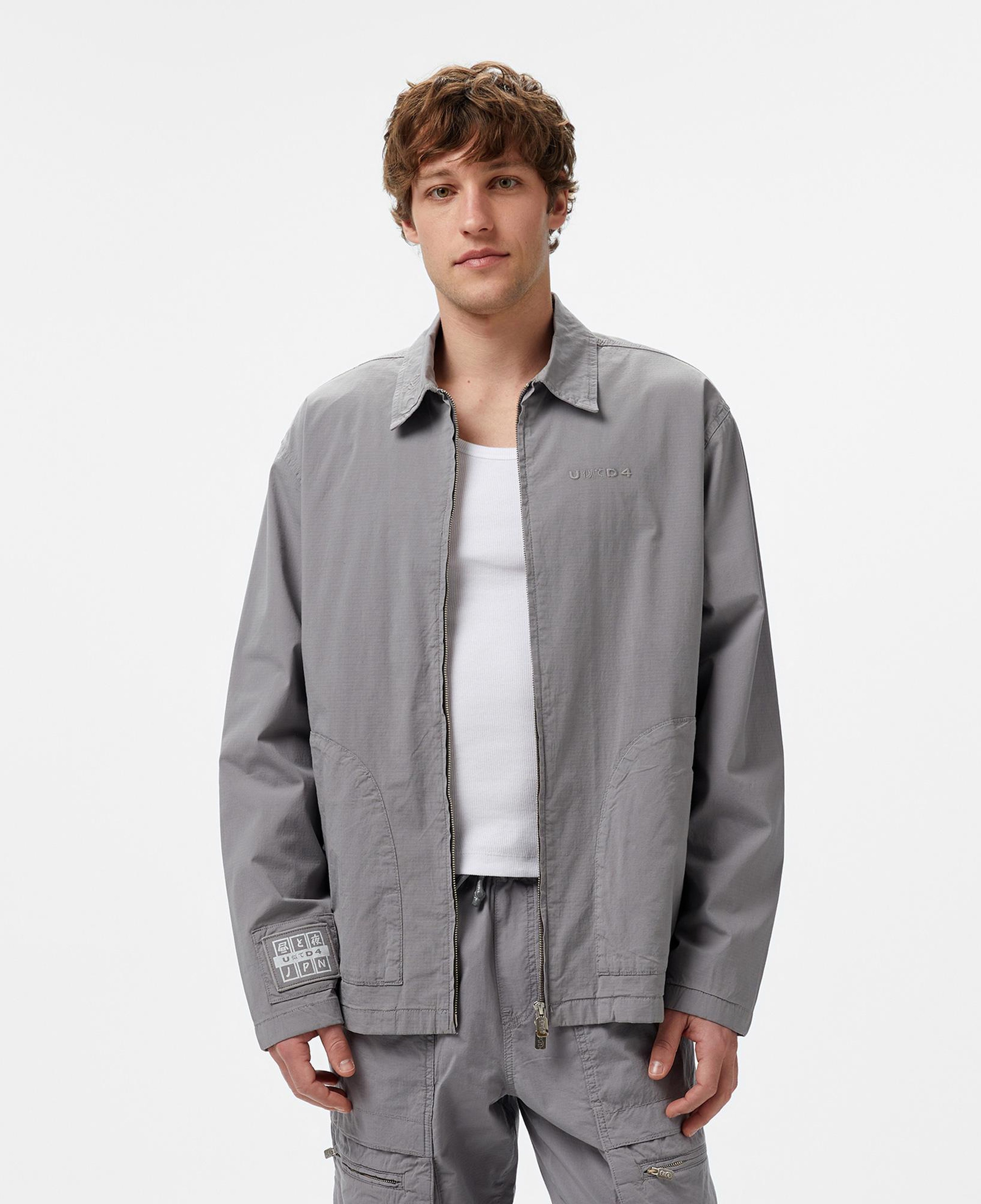 UNITED4 Oversize Erkek Gri Ceket