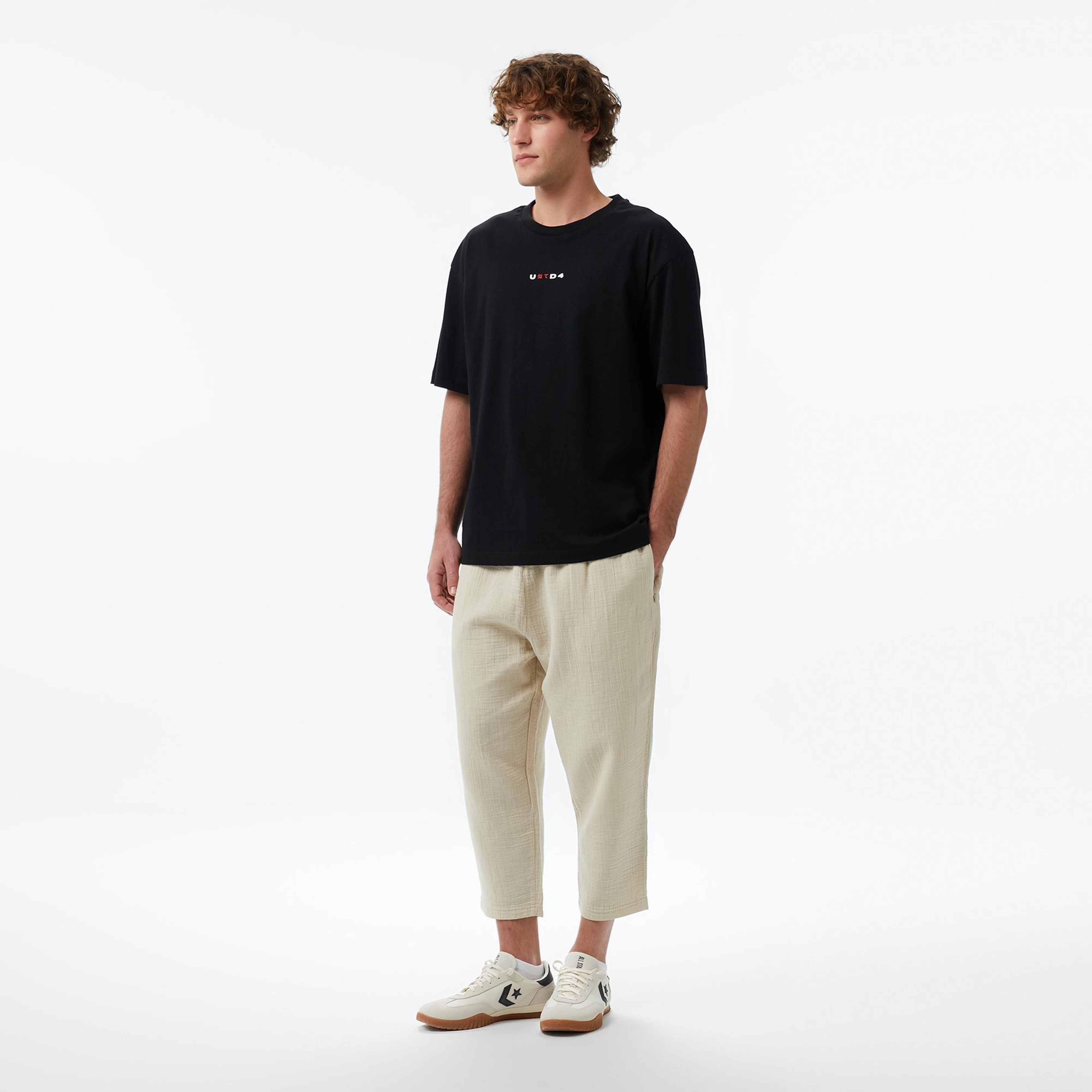 UNITED4 Regular Fit Erkek Siyah T-Shirt