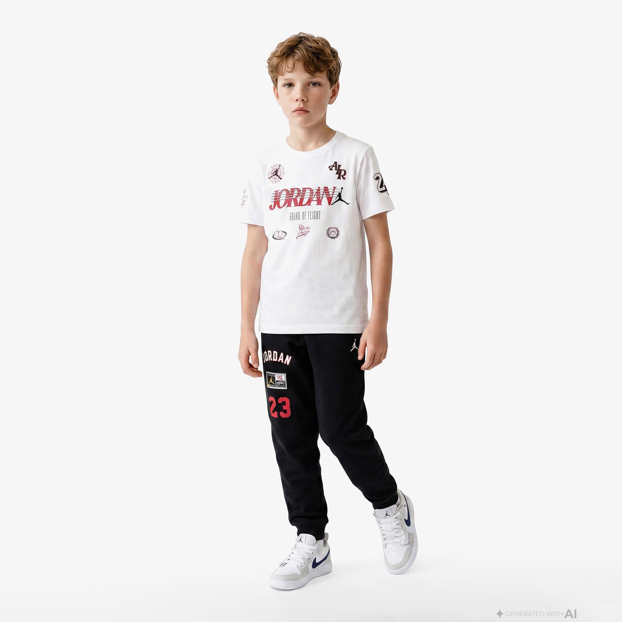 Jordan Sports Club Erkek Çocuk Beyaz T-Shirt