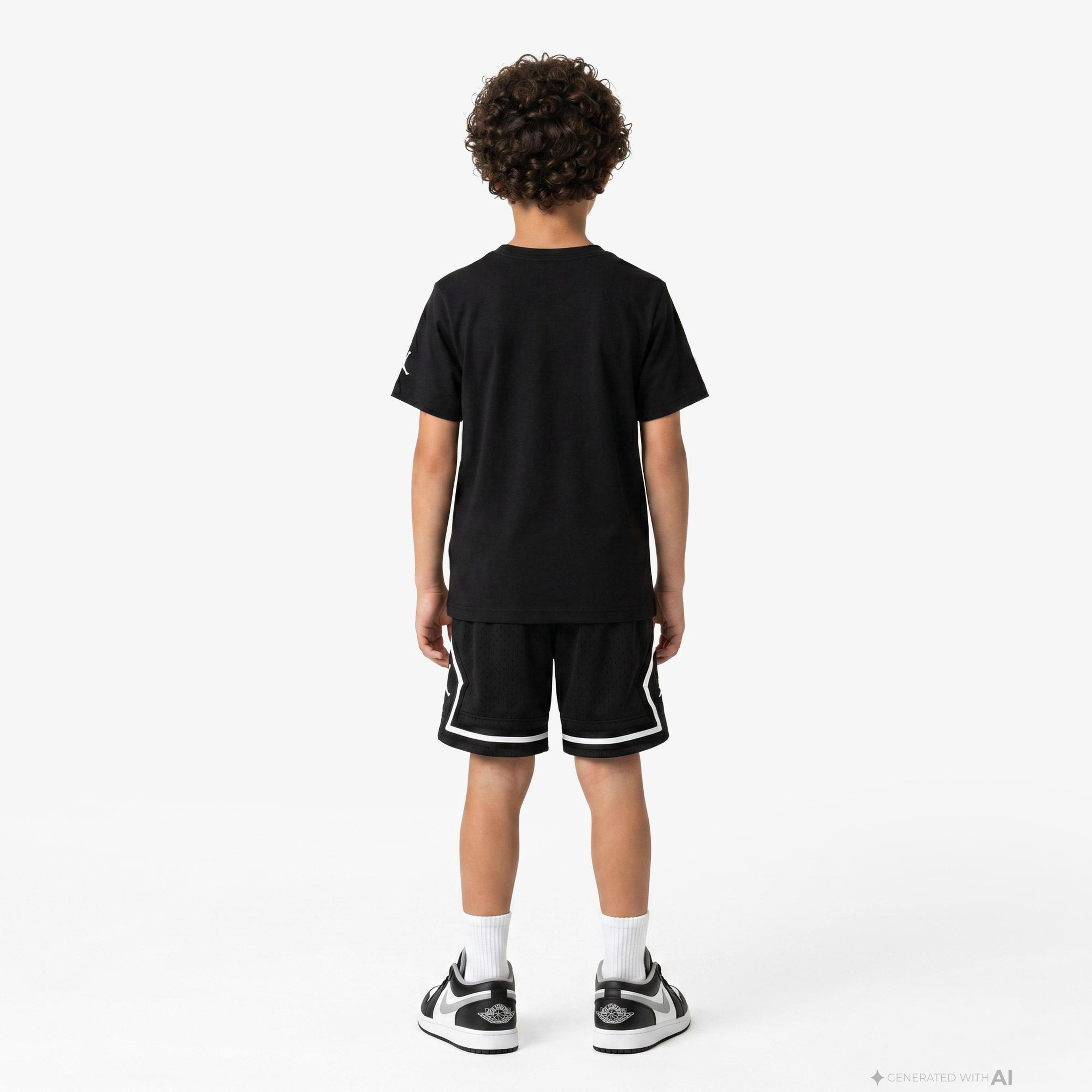 Jordan Super Splash Paint Spill Jumpman Erkek Çocuk Siyah T-Shirt