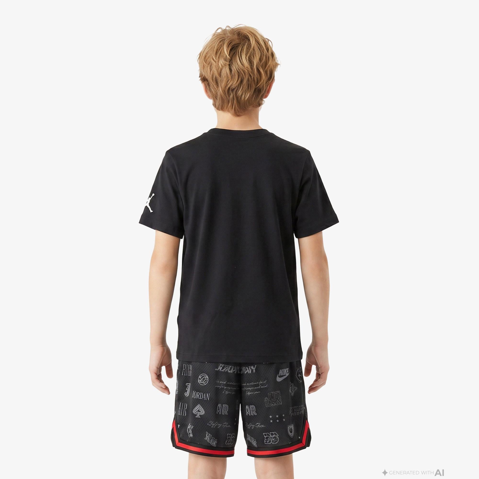 Jordan Tie-Dye Jumpman Erkek Çocuk Siyah T-Shirt