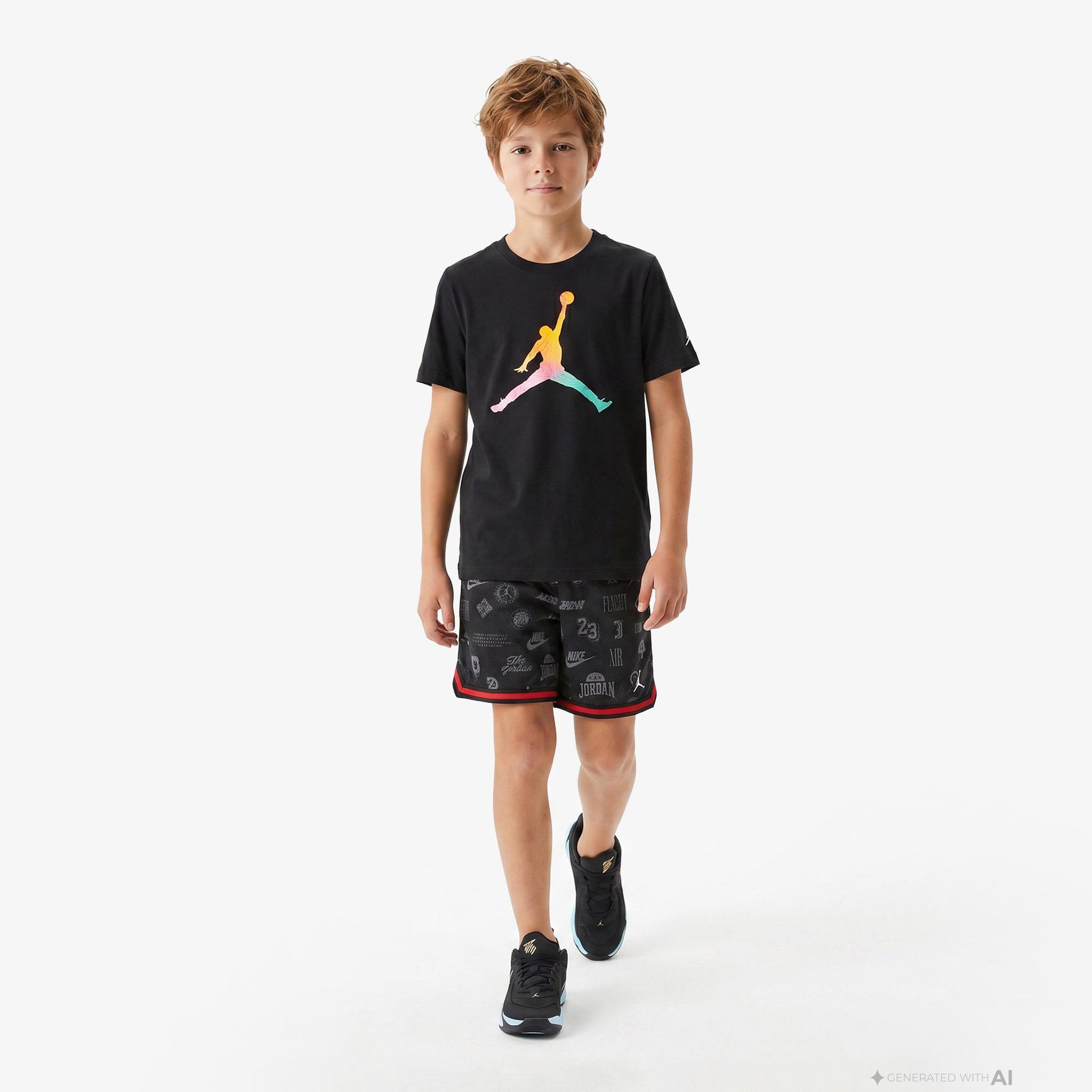 Jordan Tie-Dye Jumpman Erkek Çocuk Siyah T-Shirt