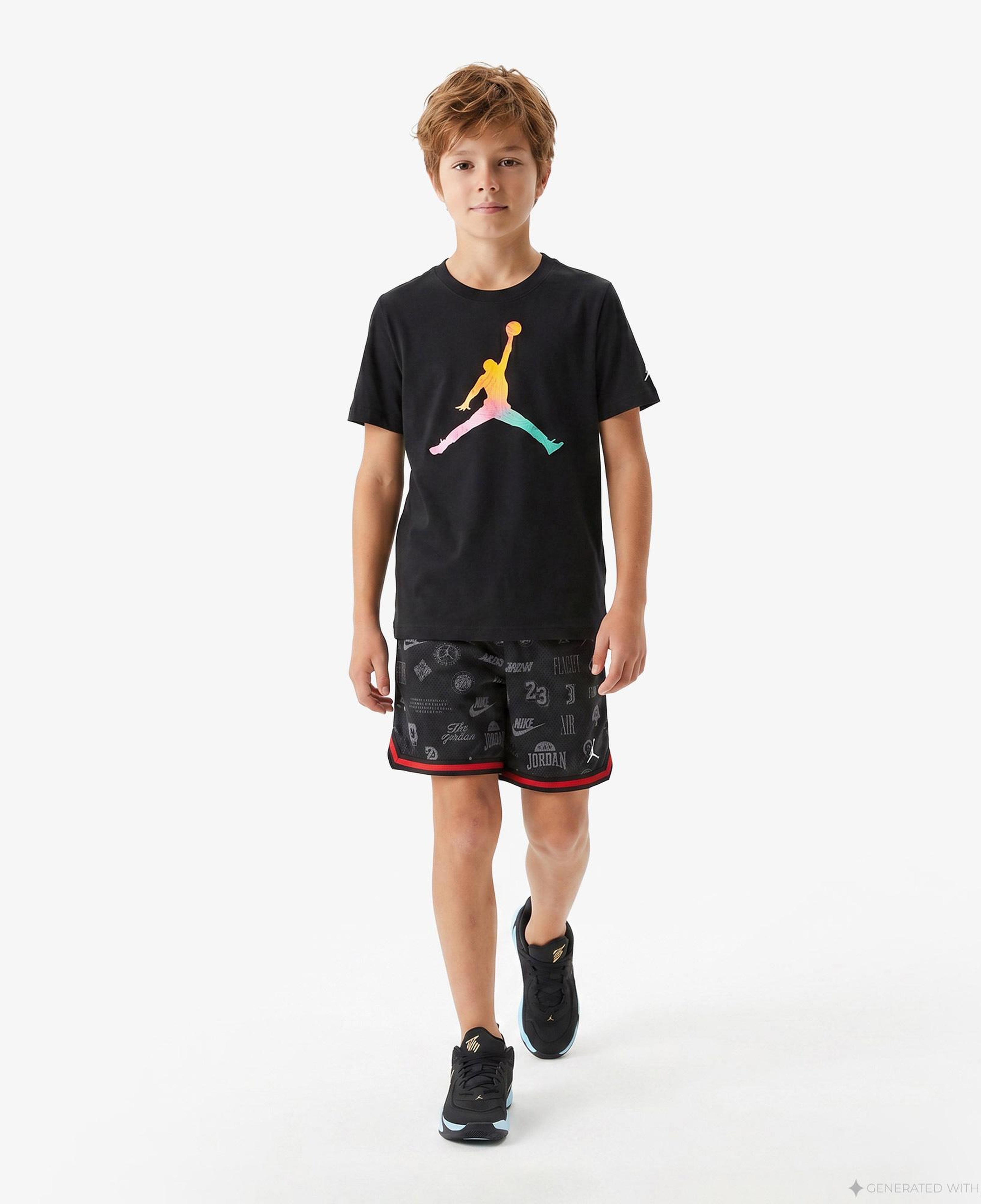 Jordan Tie-Dye Jumpman Erkek Çocuk Siyah T-Shirt