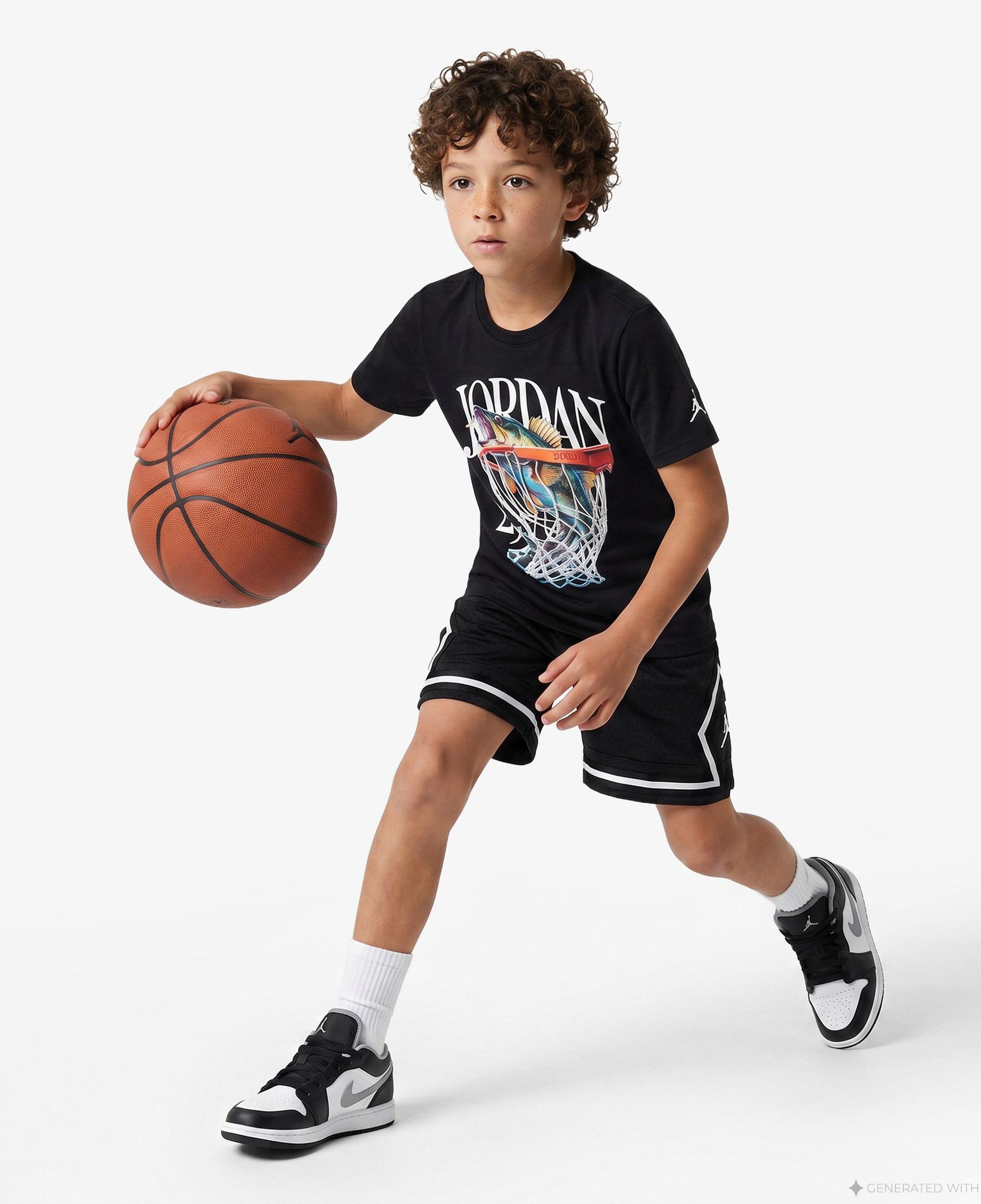 Jordan Catch Of The Day  Erkek Çocuk Siyah T-Shirt