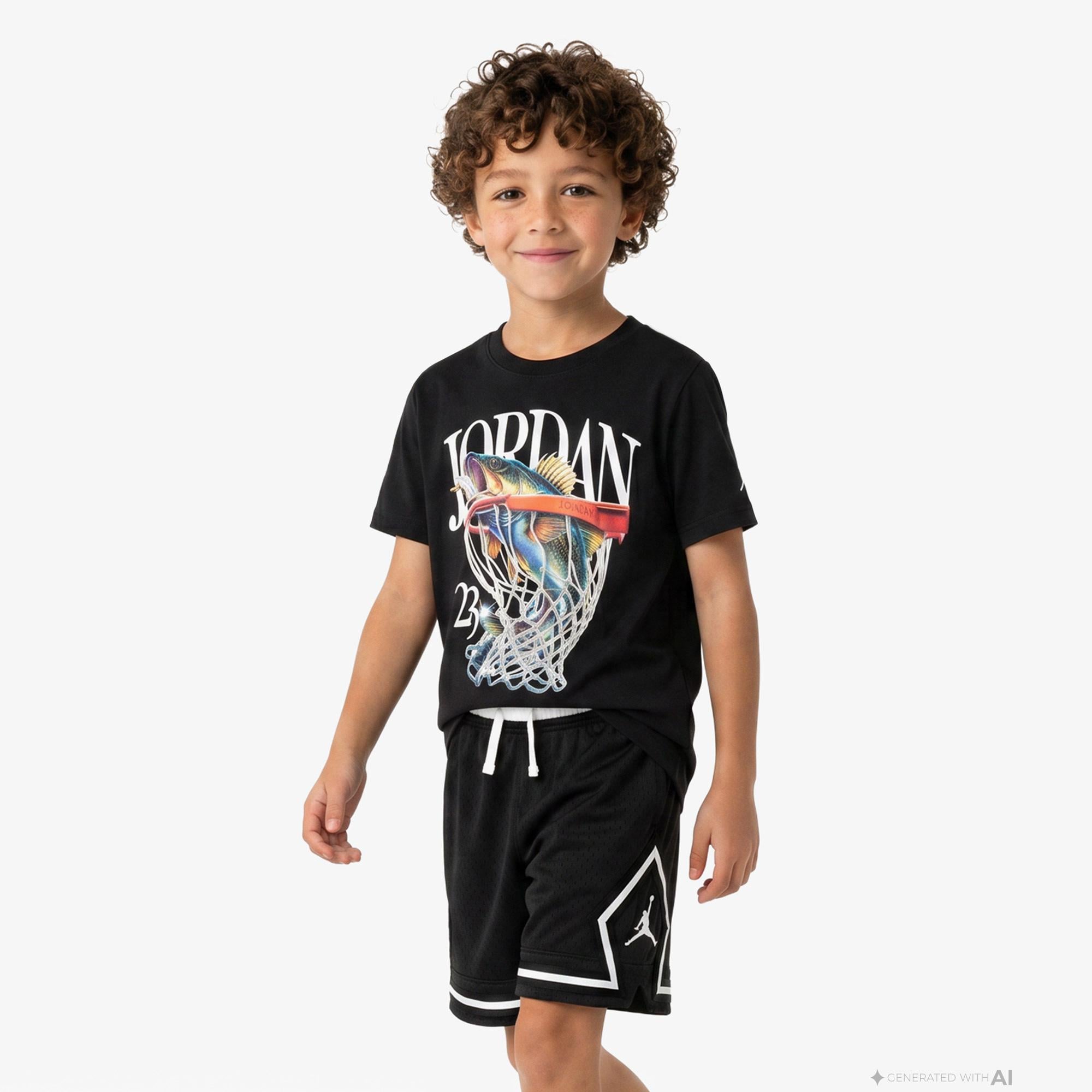 Jordan Catch Of The Day  Erkek Çocuk Siyah T-Shirt