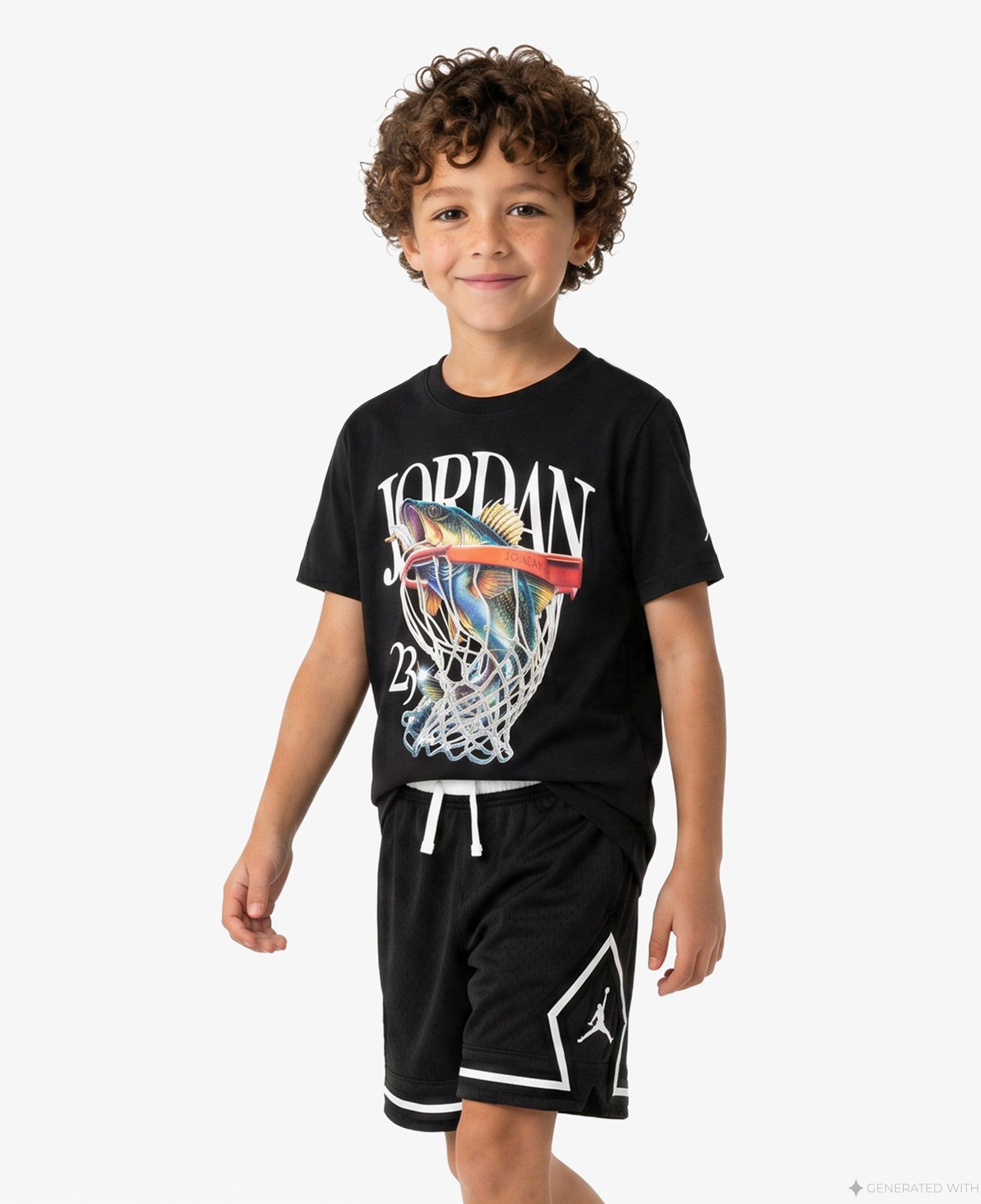 Jordan Catch Of The Day  Erkek Çocuk Siyah T-Shirt