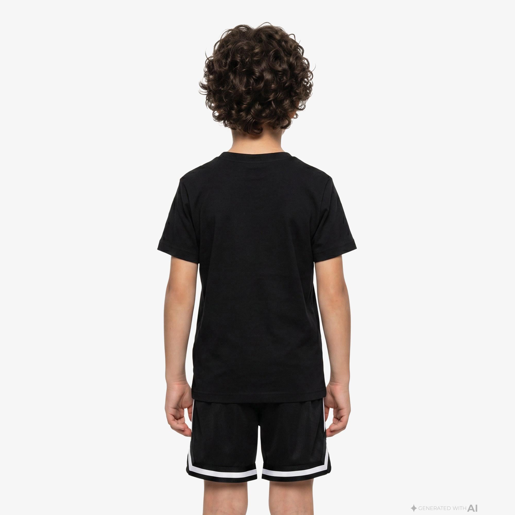 Jordan Jumpman Swoosh Intersectio Erkek Çocuk Siyah T-Shirt
