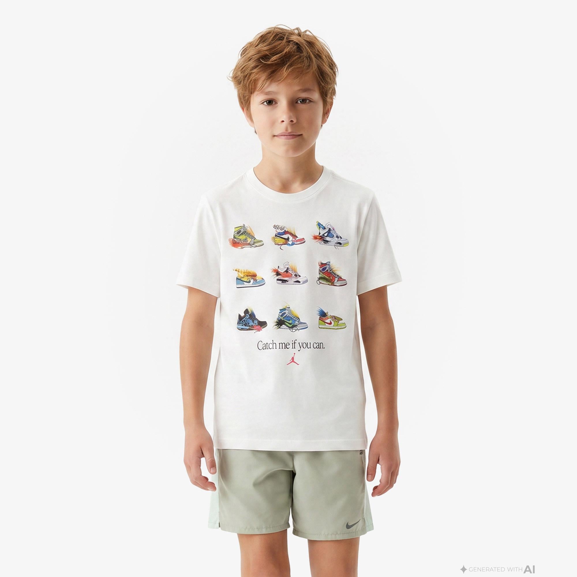 Jordan Fishing Lures Erkek Çocuk Krem Rengi T-Shirt
