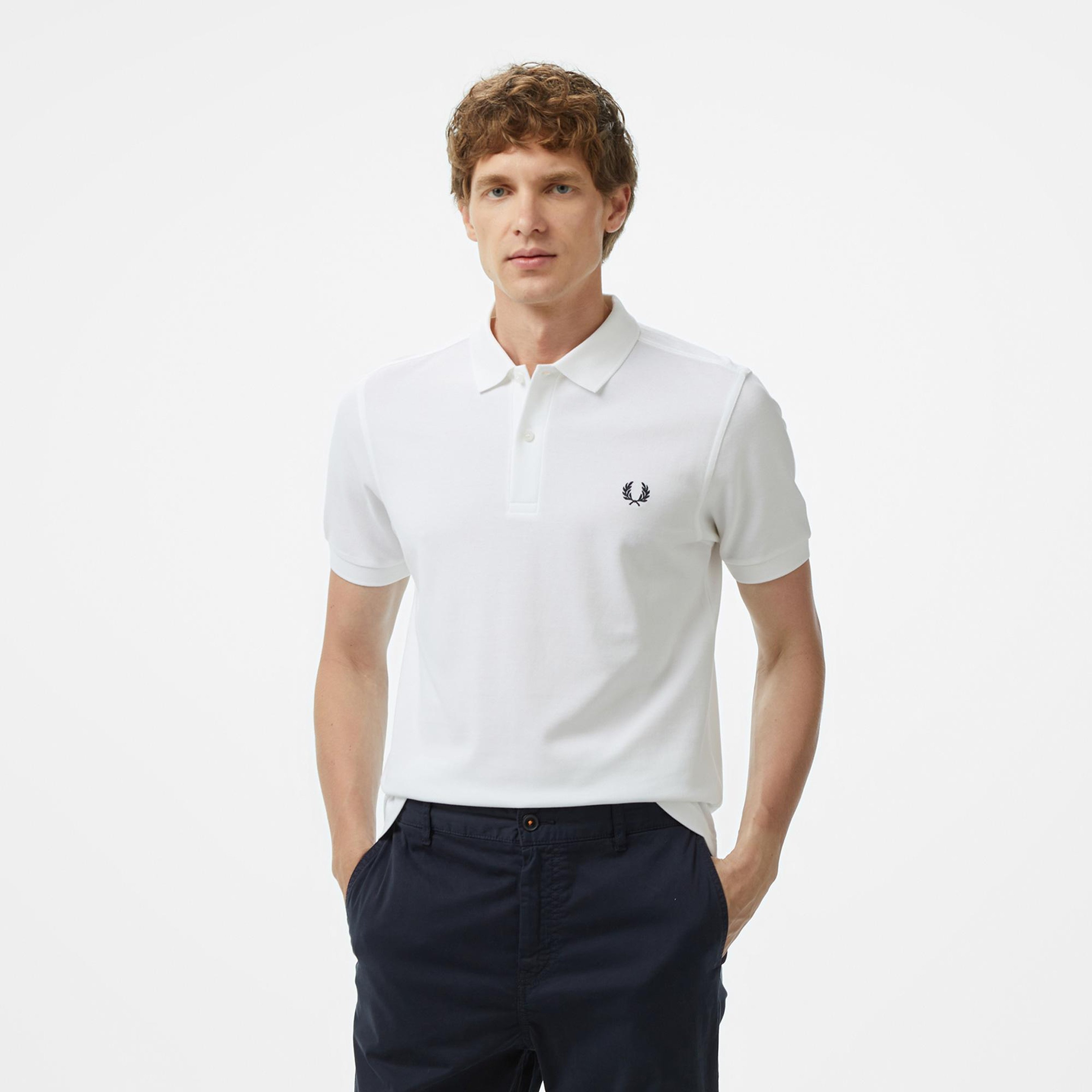 Fred Perry Erkek Beyaz Polo
