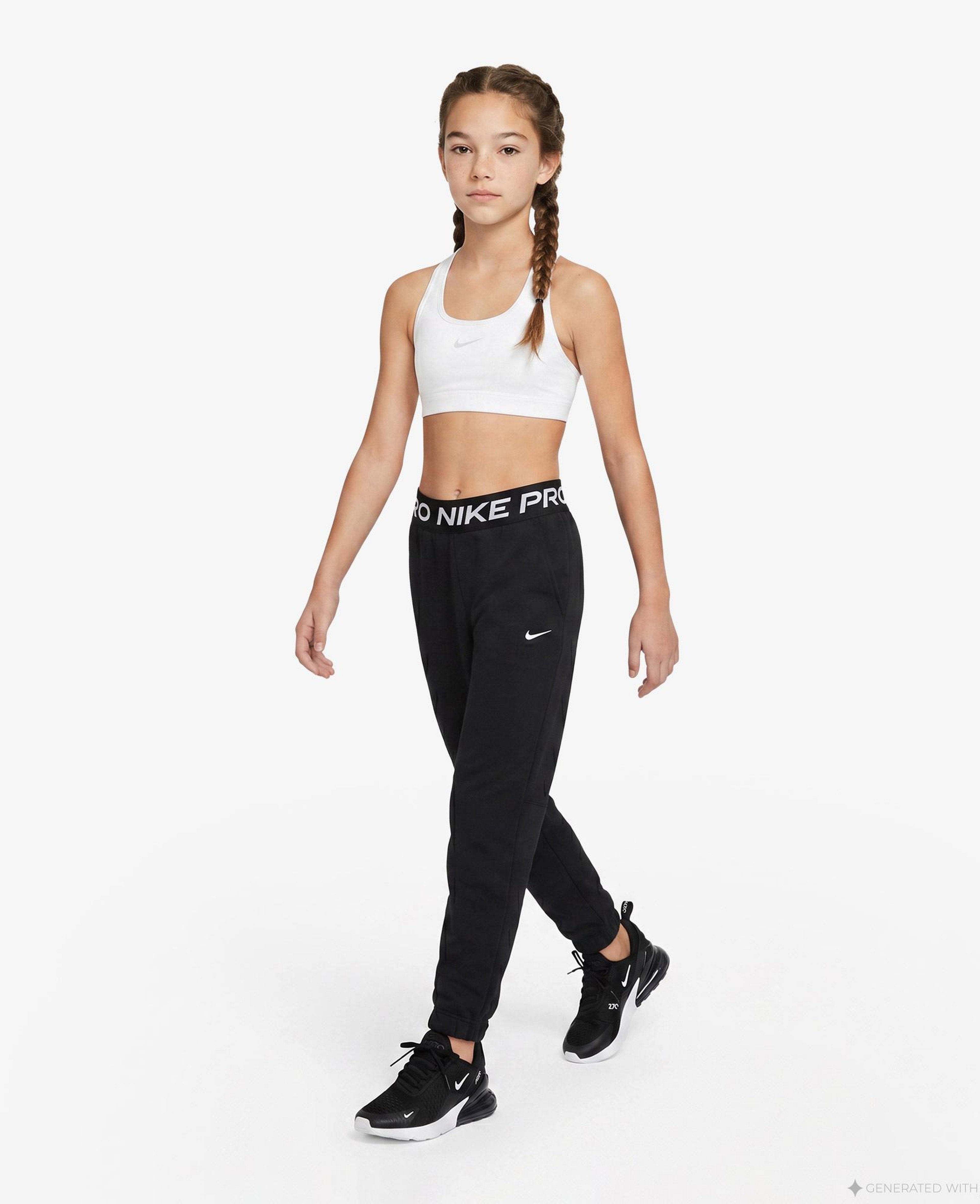 Nike Dri-Fit Swoosh Çocuk Beyaz Bra