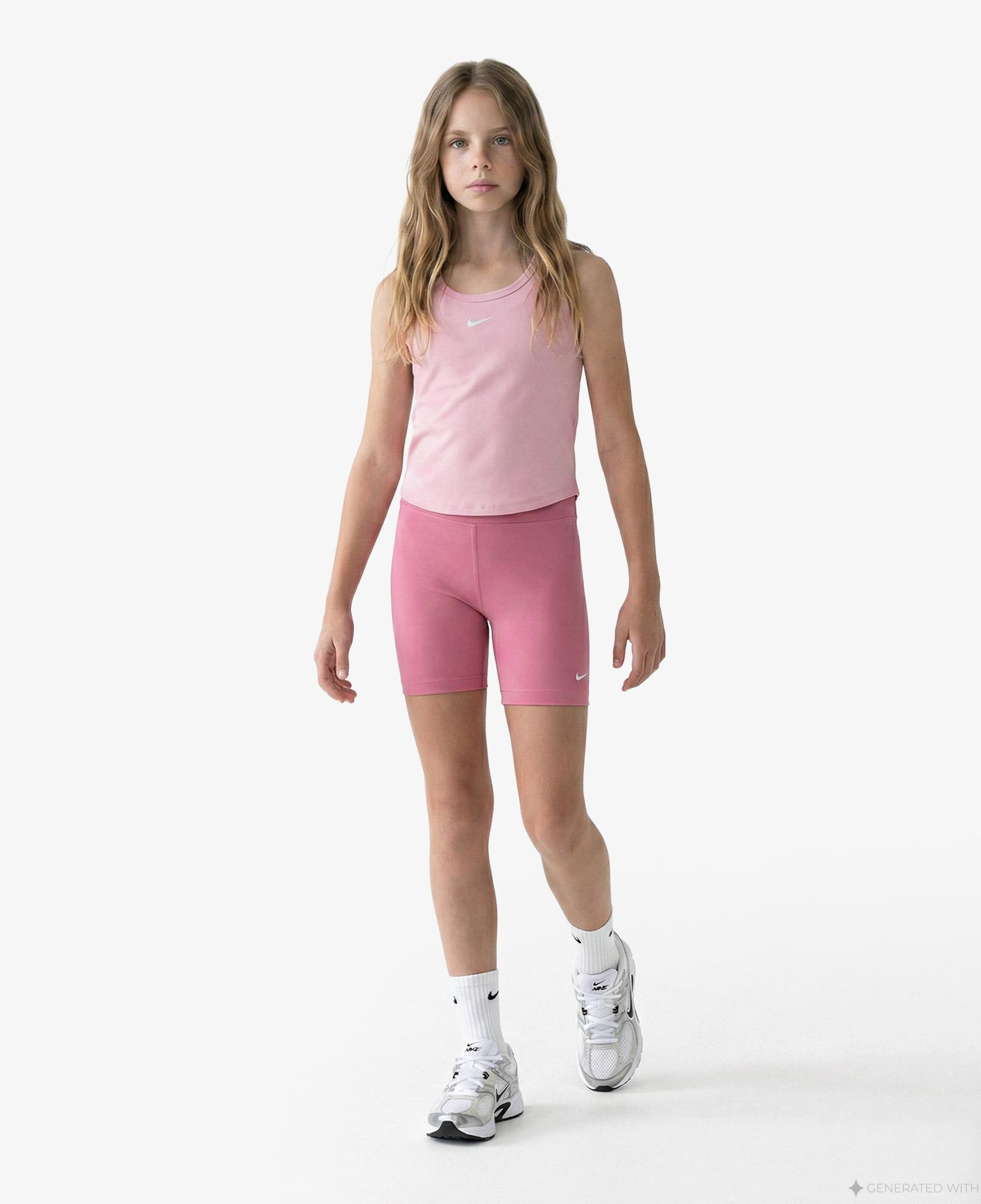 Nike Dri-Fit One 13 cm Çocuk Pembe Kısa Tayt