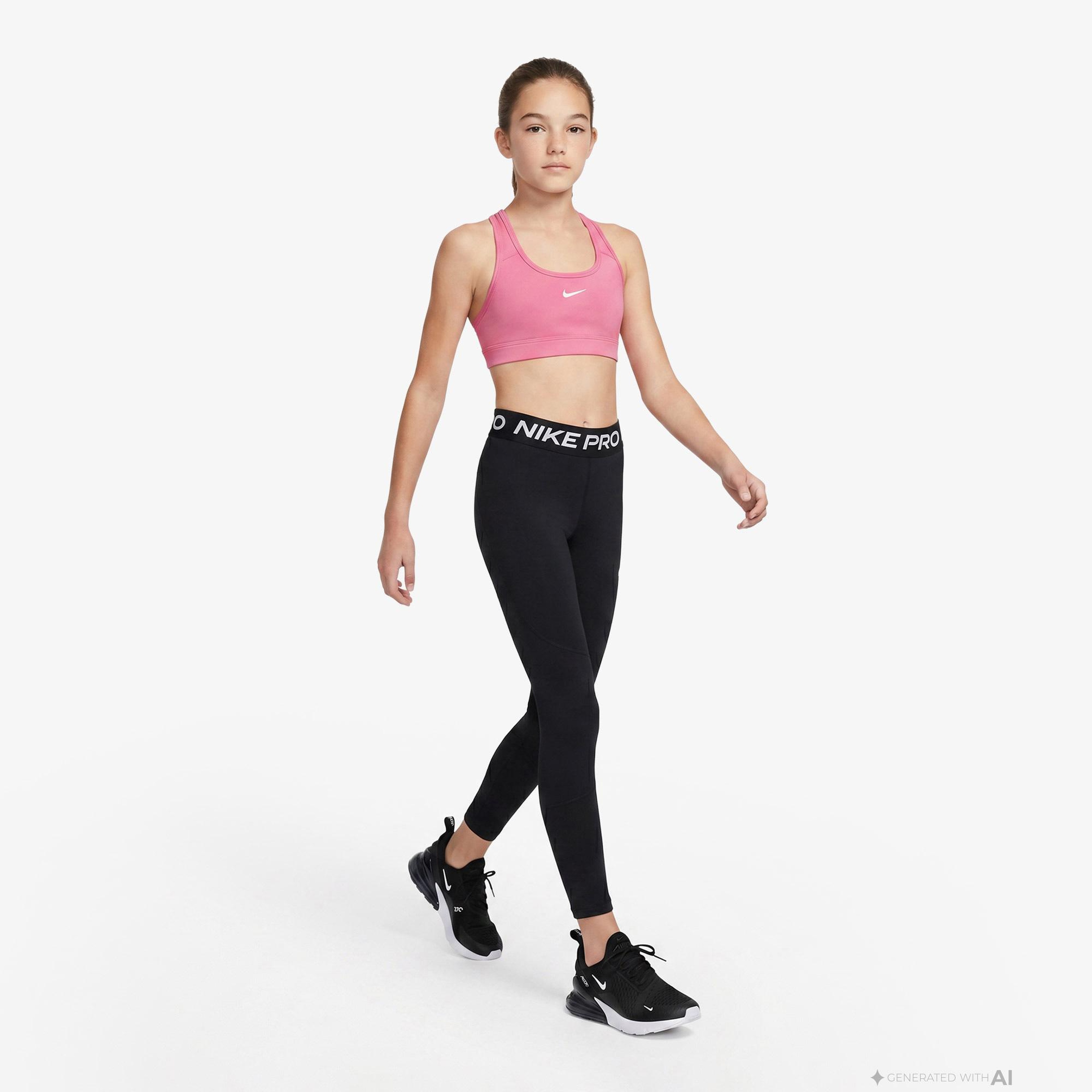 Nike Dri-Fit Swoosh Çocuk Pembe Bra