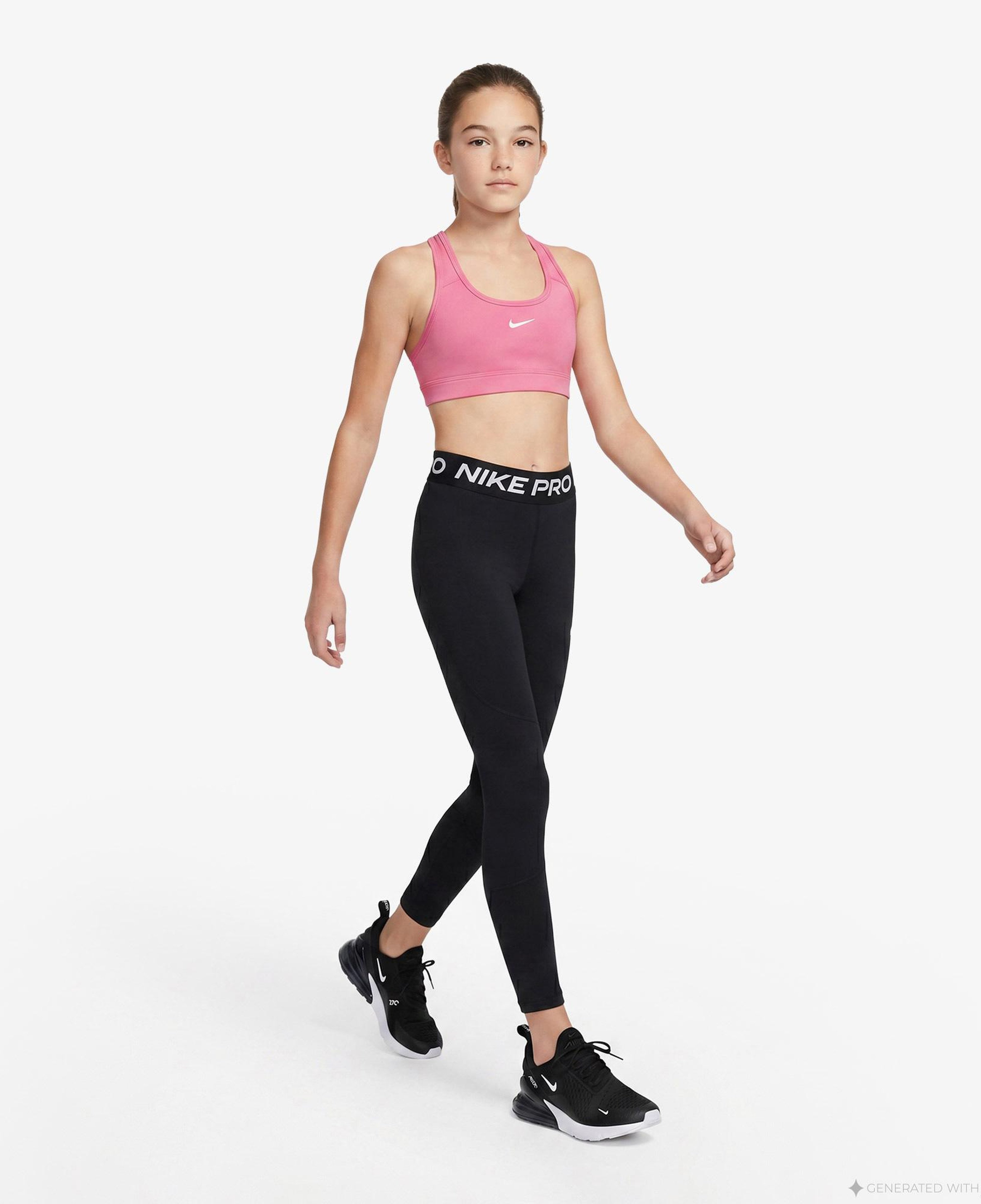 Nike Dri-Fit Swoosh Çocuk Pembe Bra