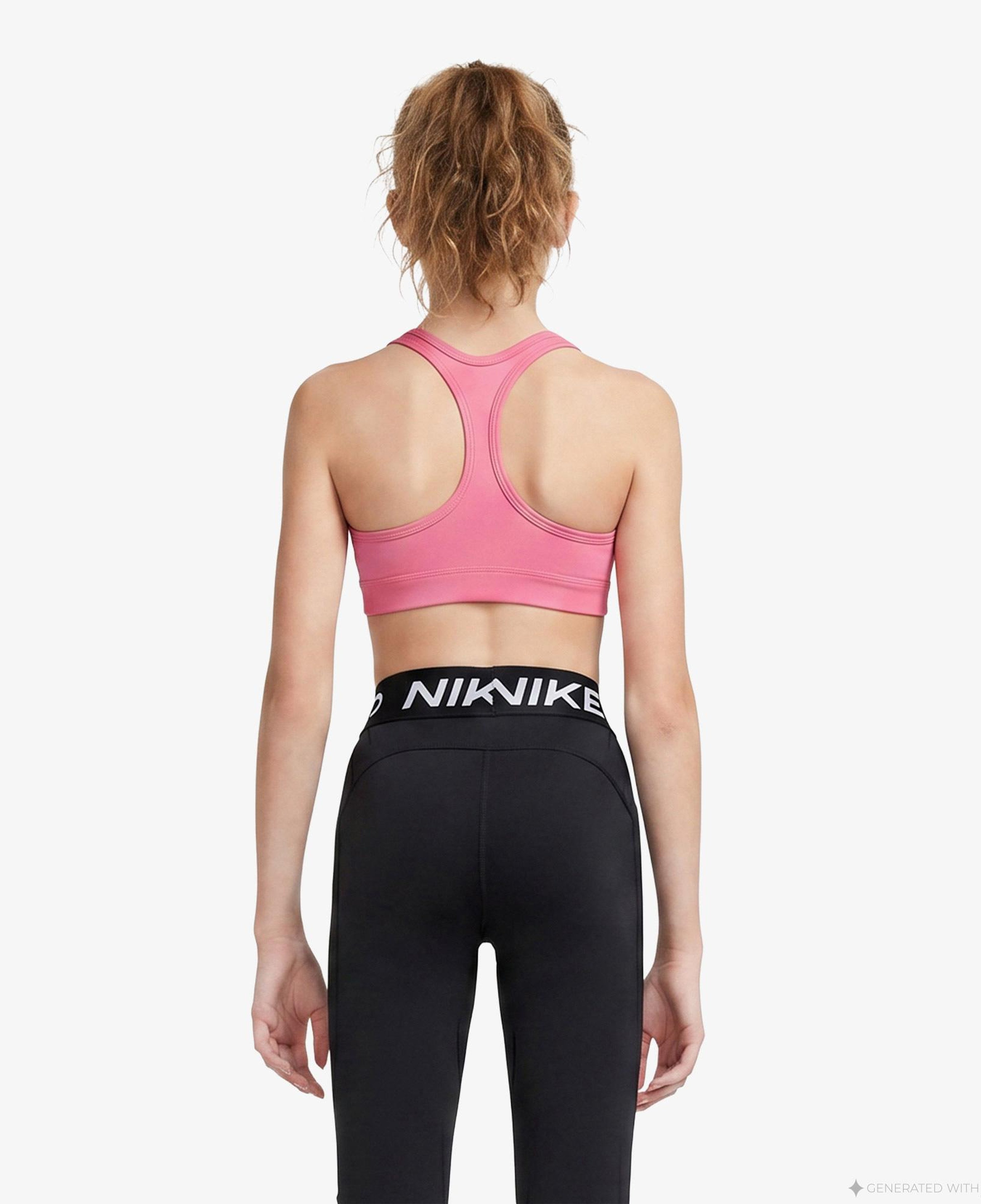 Nike Dri-Fit Swoosh Çocuk Pembe Bra