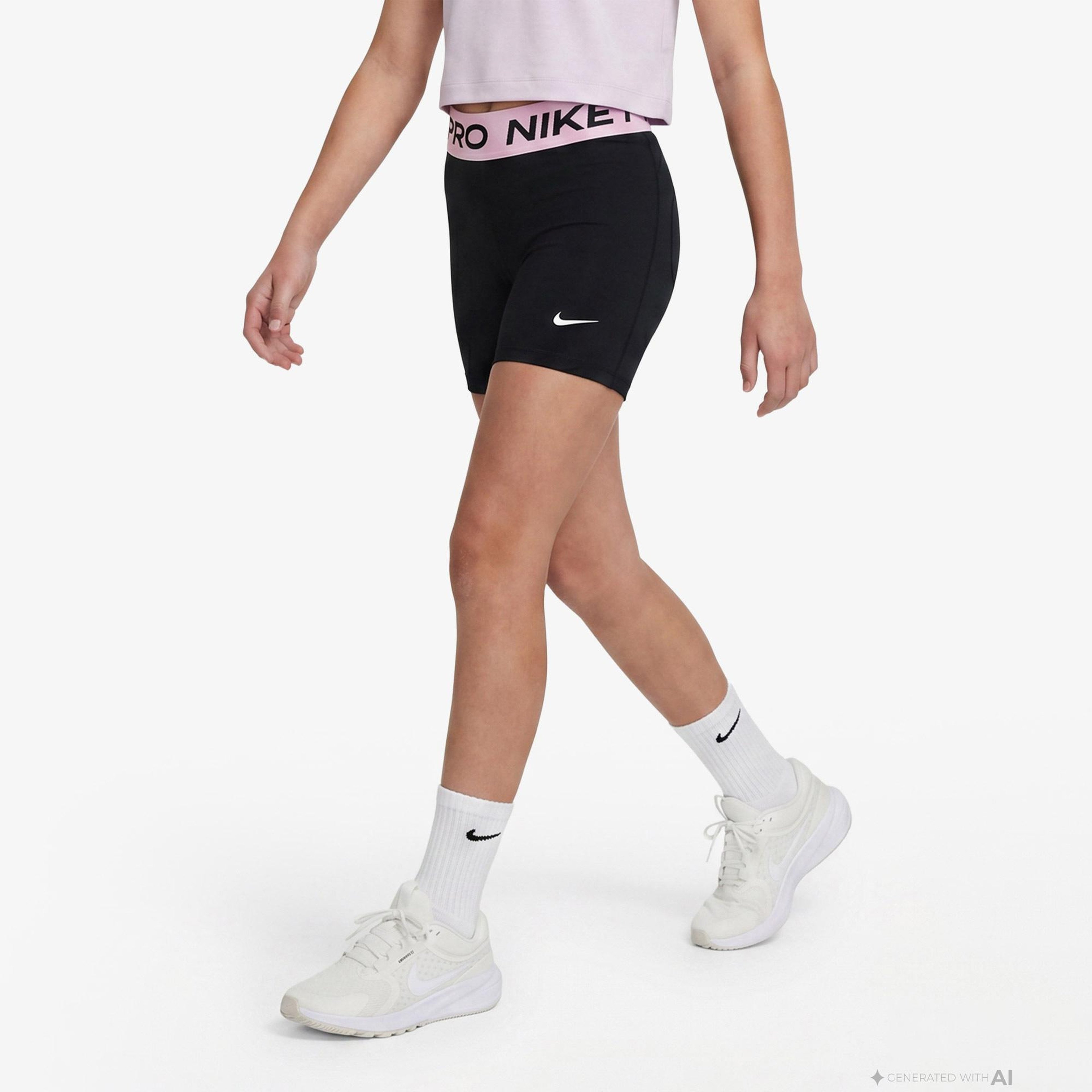 Nike Pro Dri-Fit 13 cm Çocuk Siyah Kısa Tayt