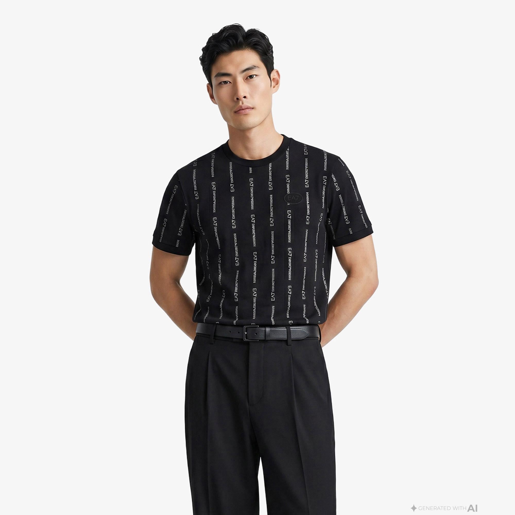 EA7 Erkek Siyah T-Shirt