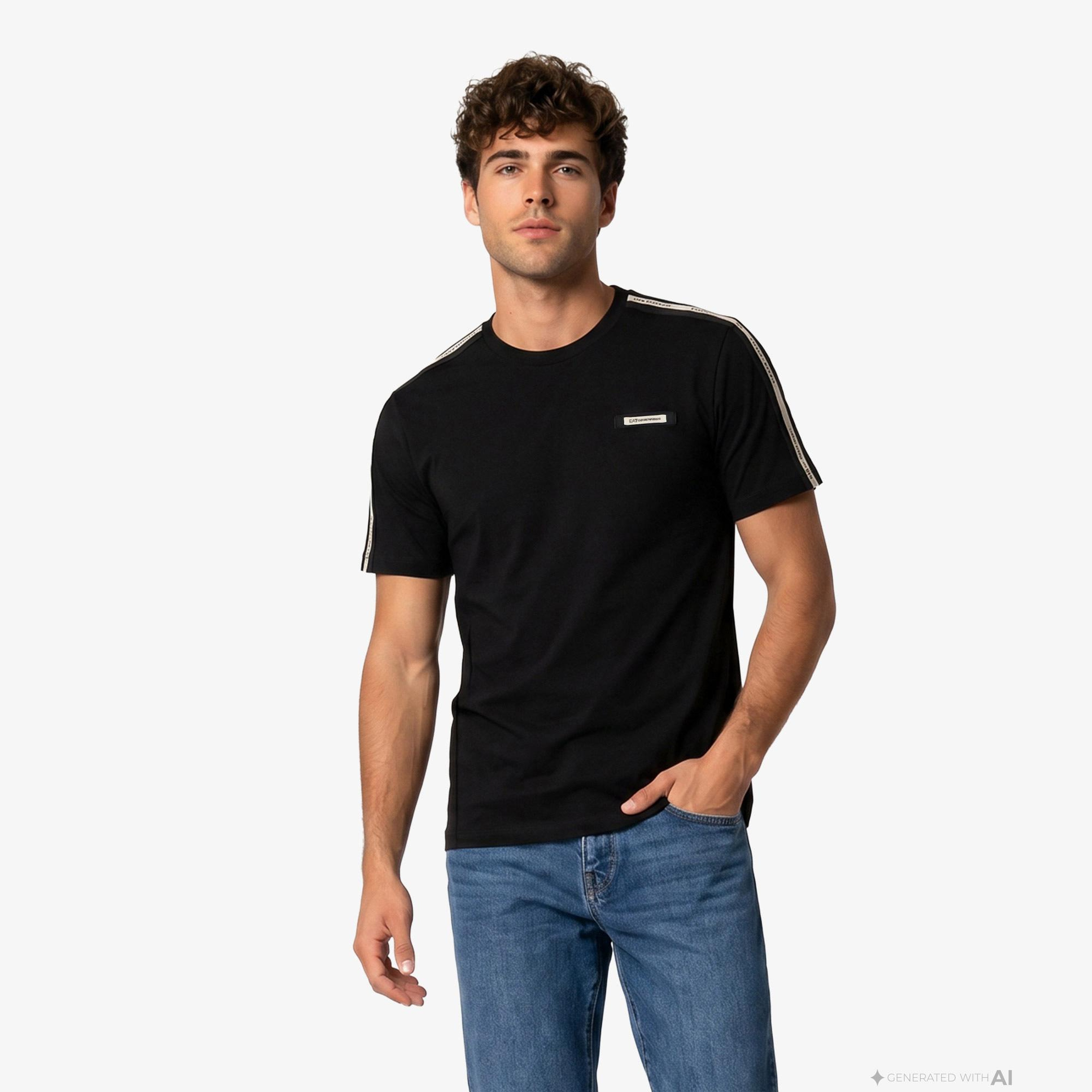 EA7 Erkek Siyah T-Shirt
