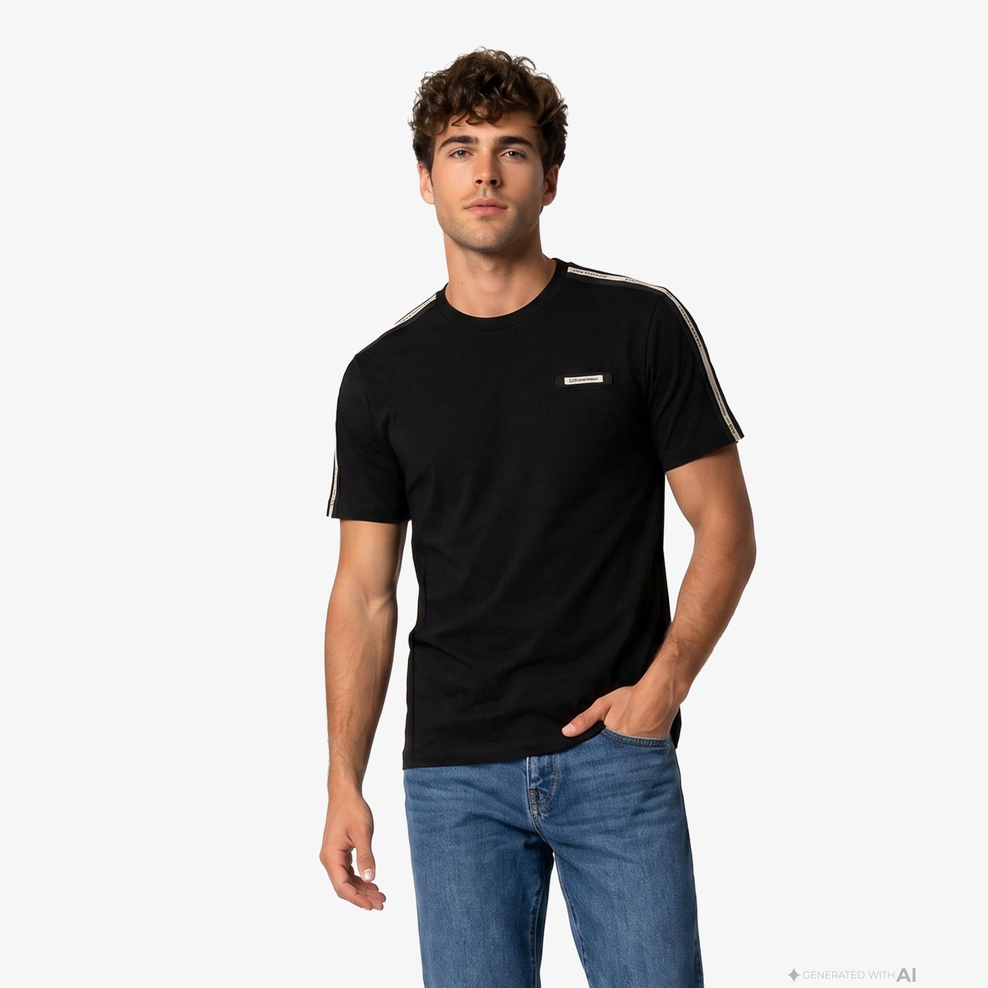 EA7 Erkek Siyah T-Shirt