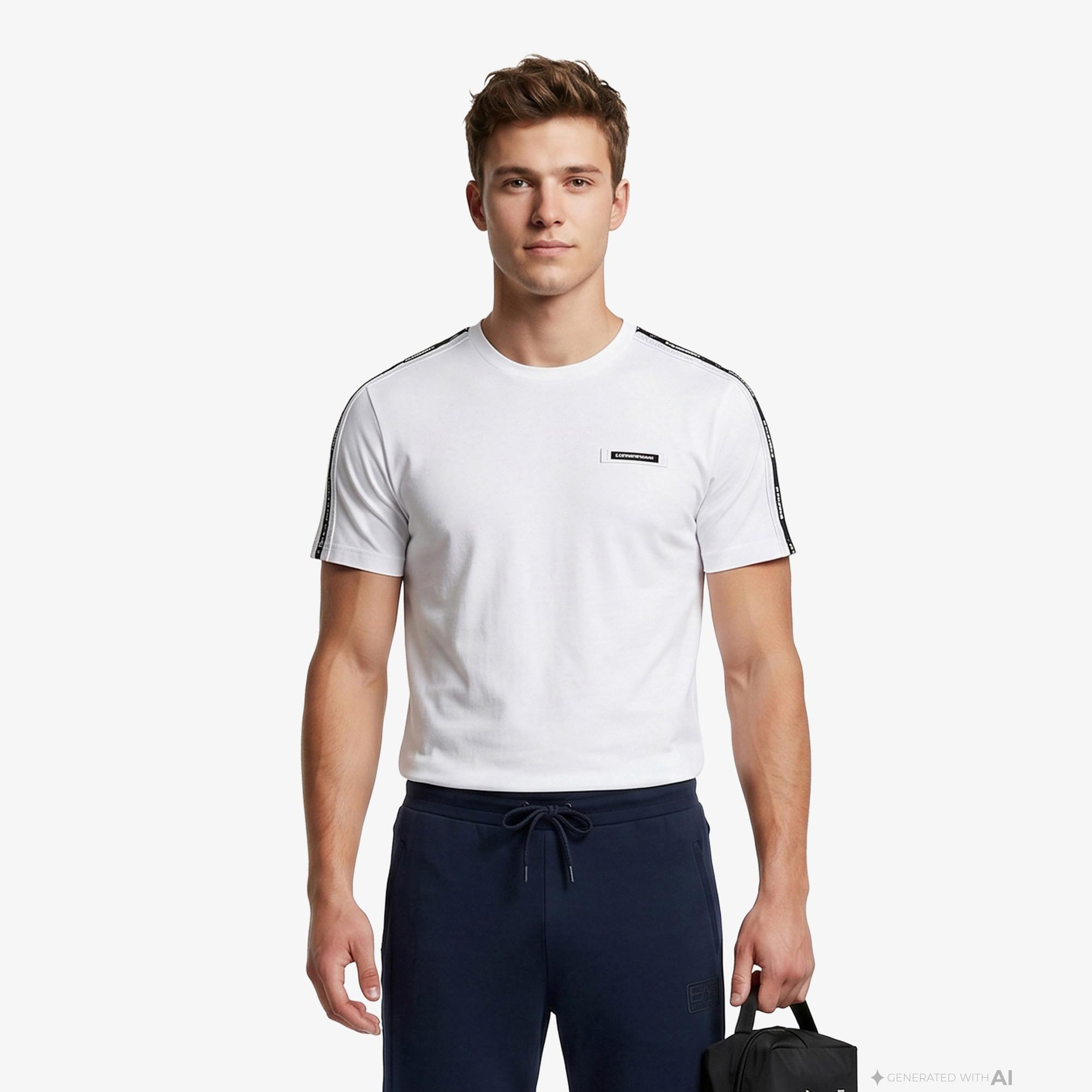 EA7 Erkek Beyaz T-Shirt