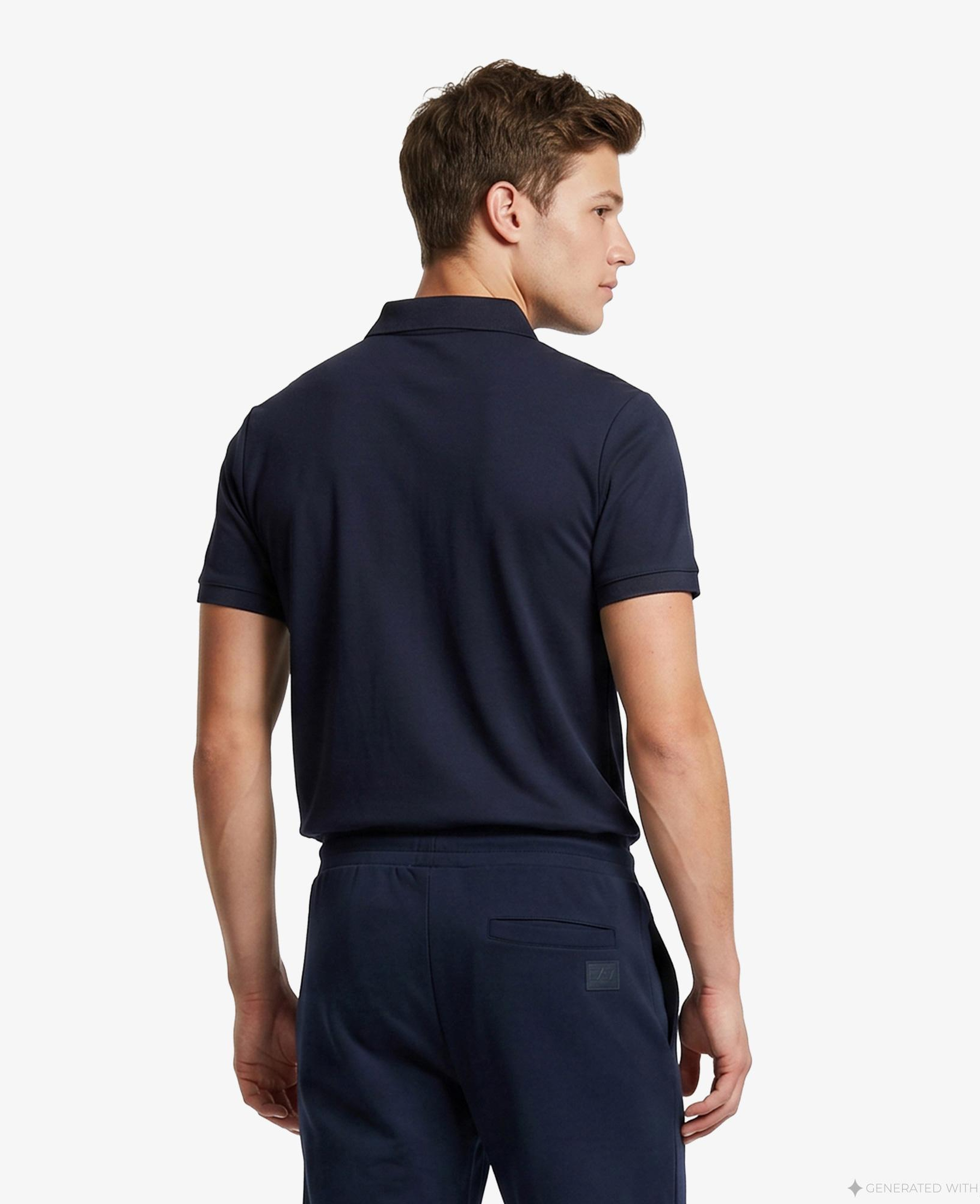 EA7 Modal Erkek Mavi Polo