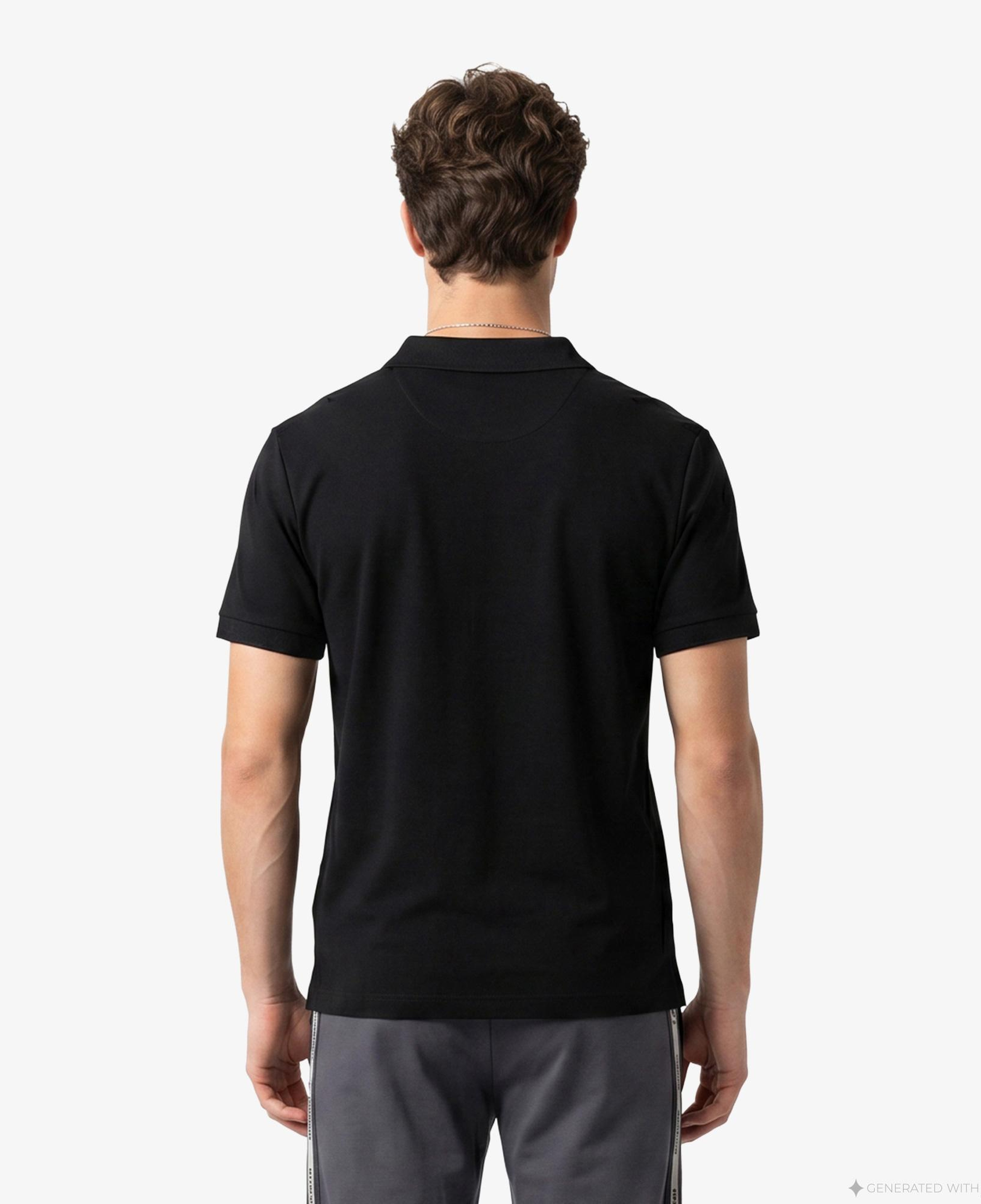 EA7 Modal Erkek Siyah Polo