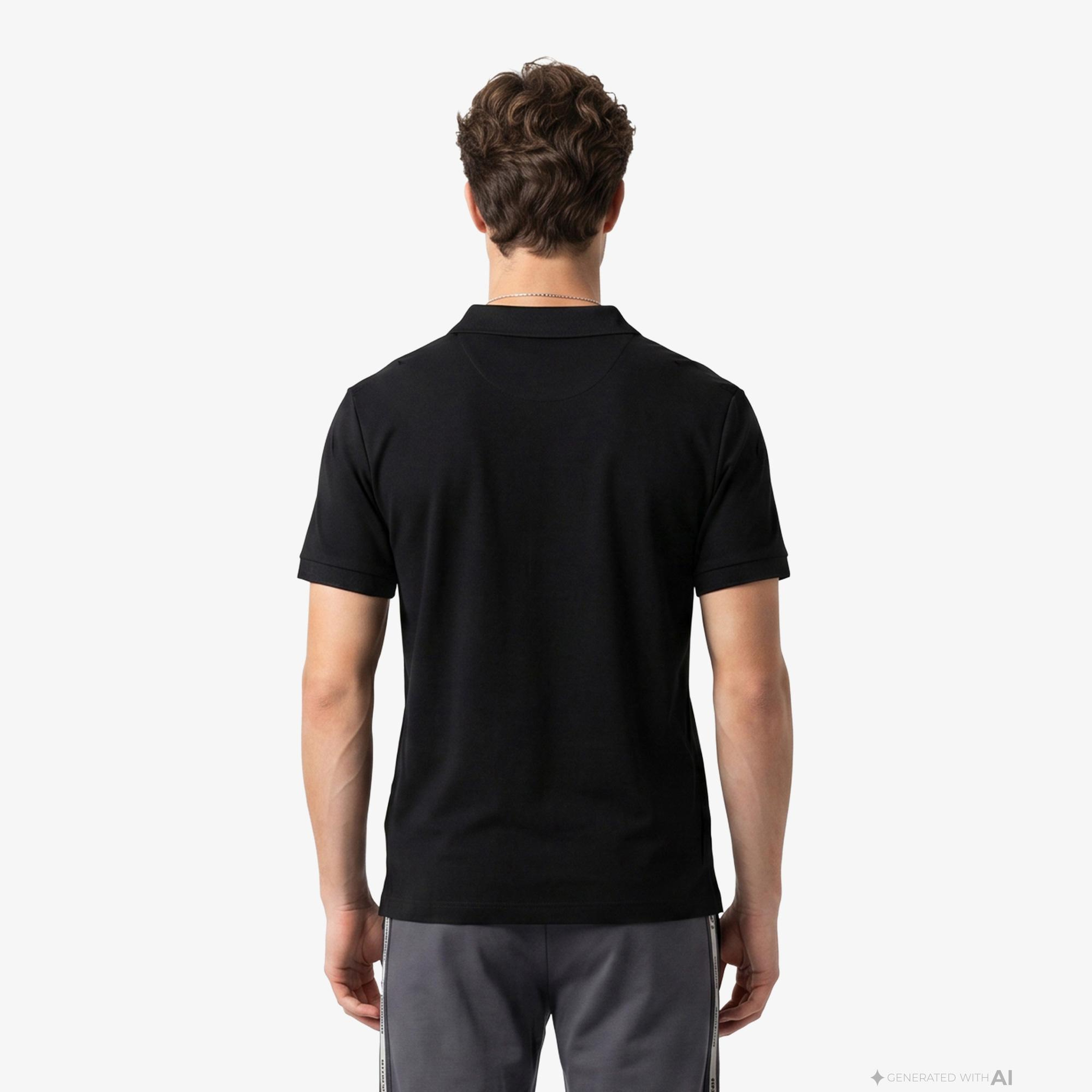 EA7 Modal Erkek Siyah Polo