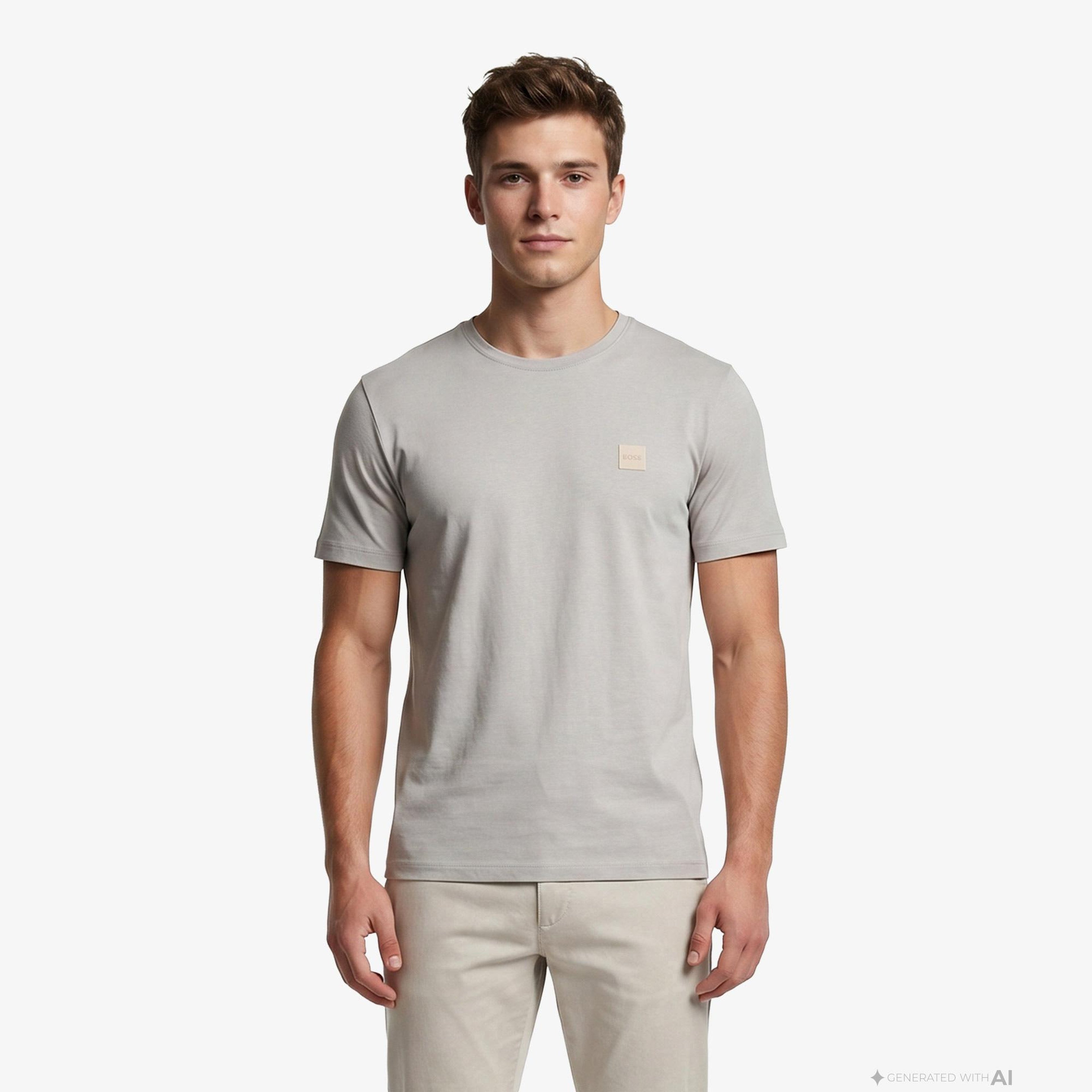 Boss Tales Erkek Gri T-Shirt
