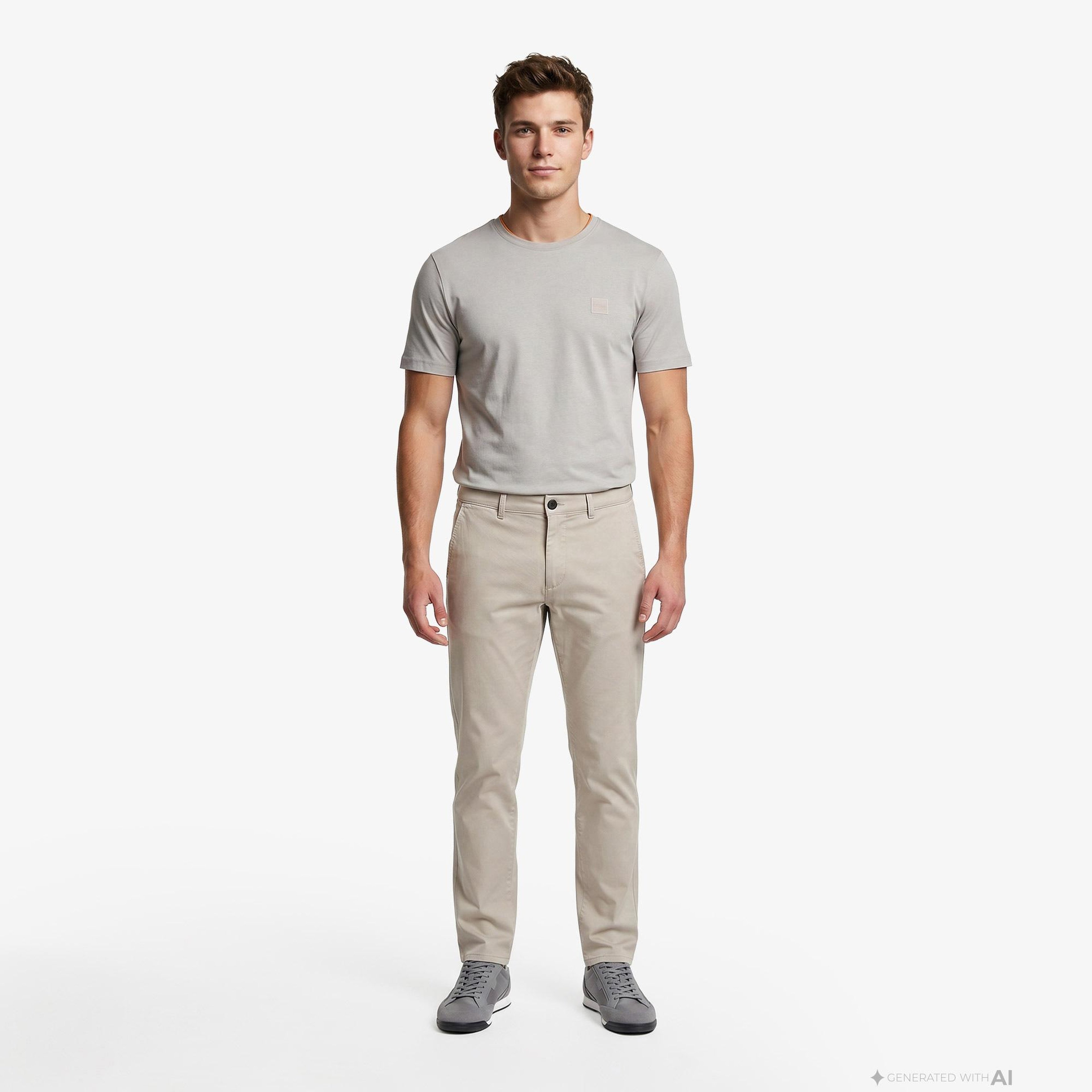 Boss Tales Erkek Gri T-Shirt