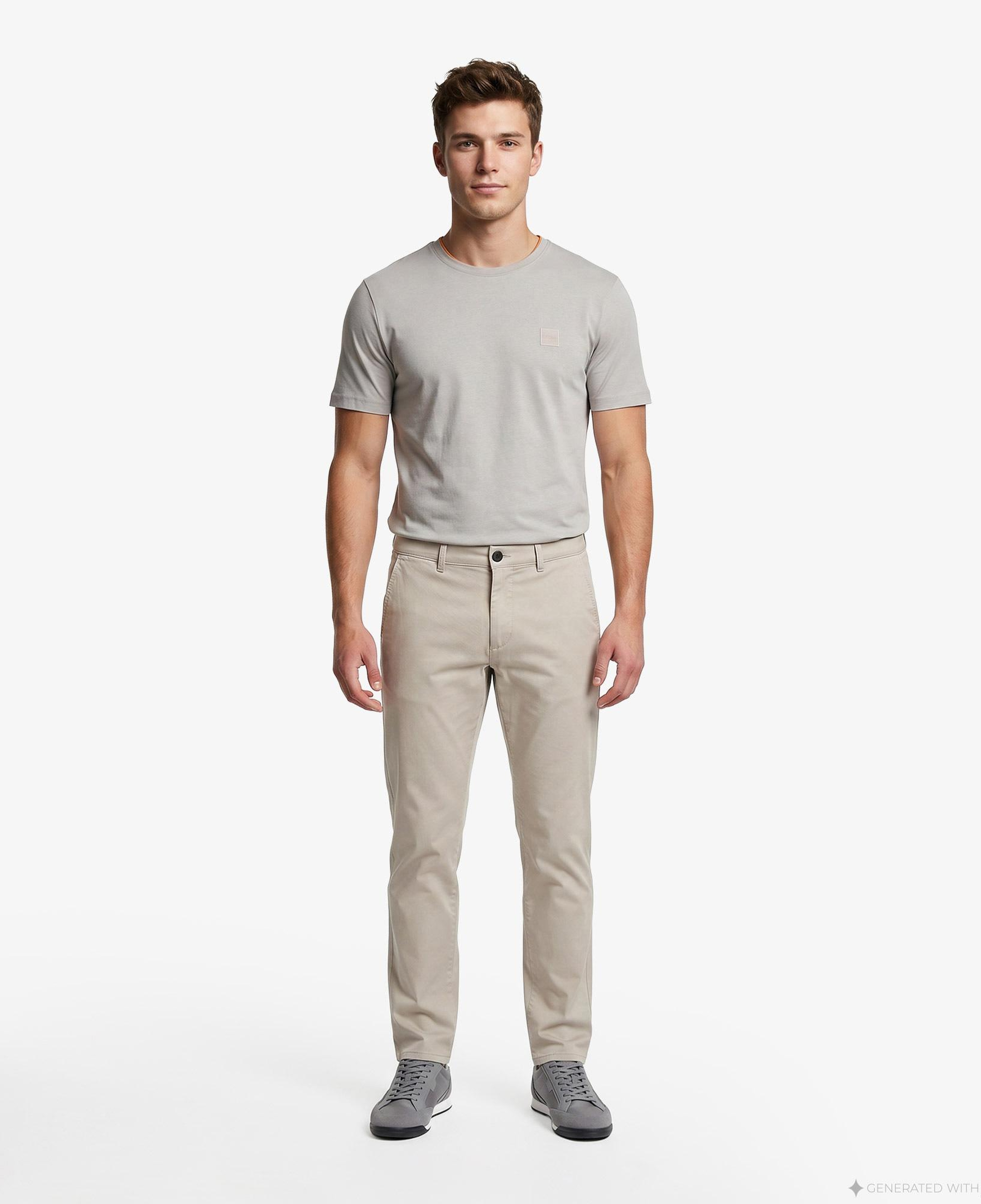 Boss Tales Erkek Gri T-Shirt