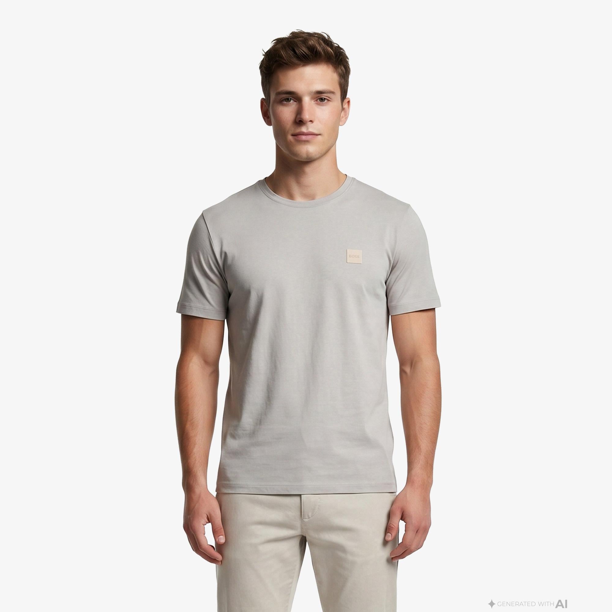 Boss Tales Erkek Gri T-Shirt