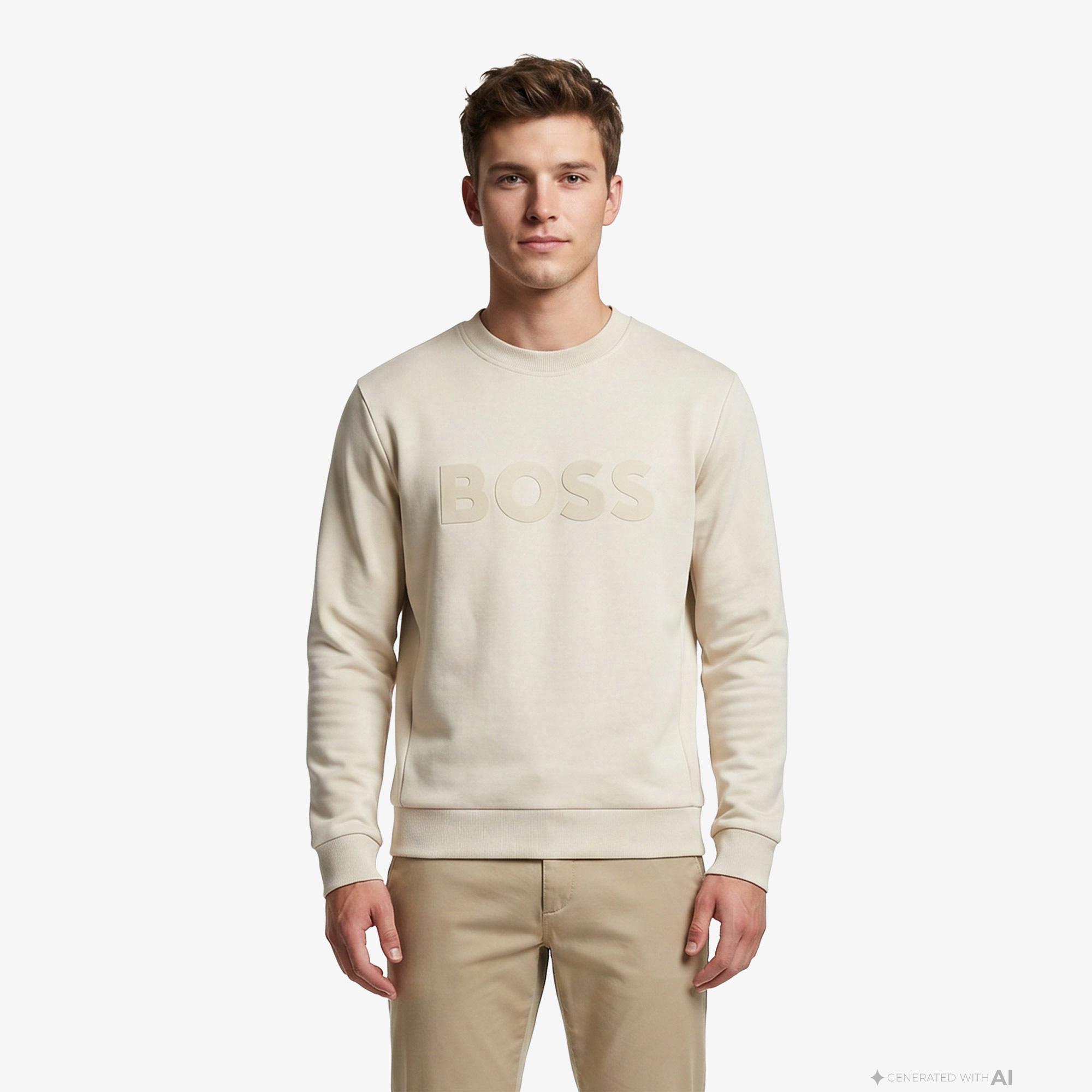 Boss Salbo Erkek Bej Sweatshirt