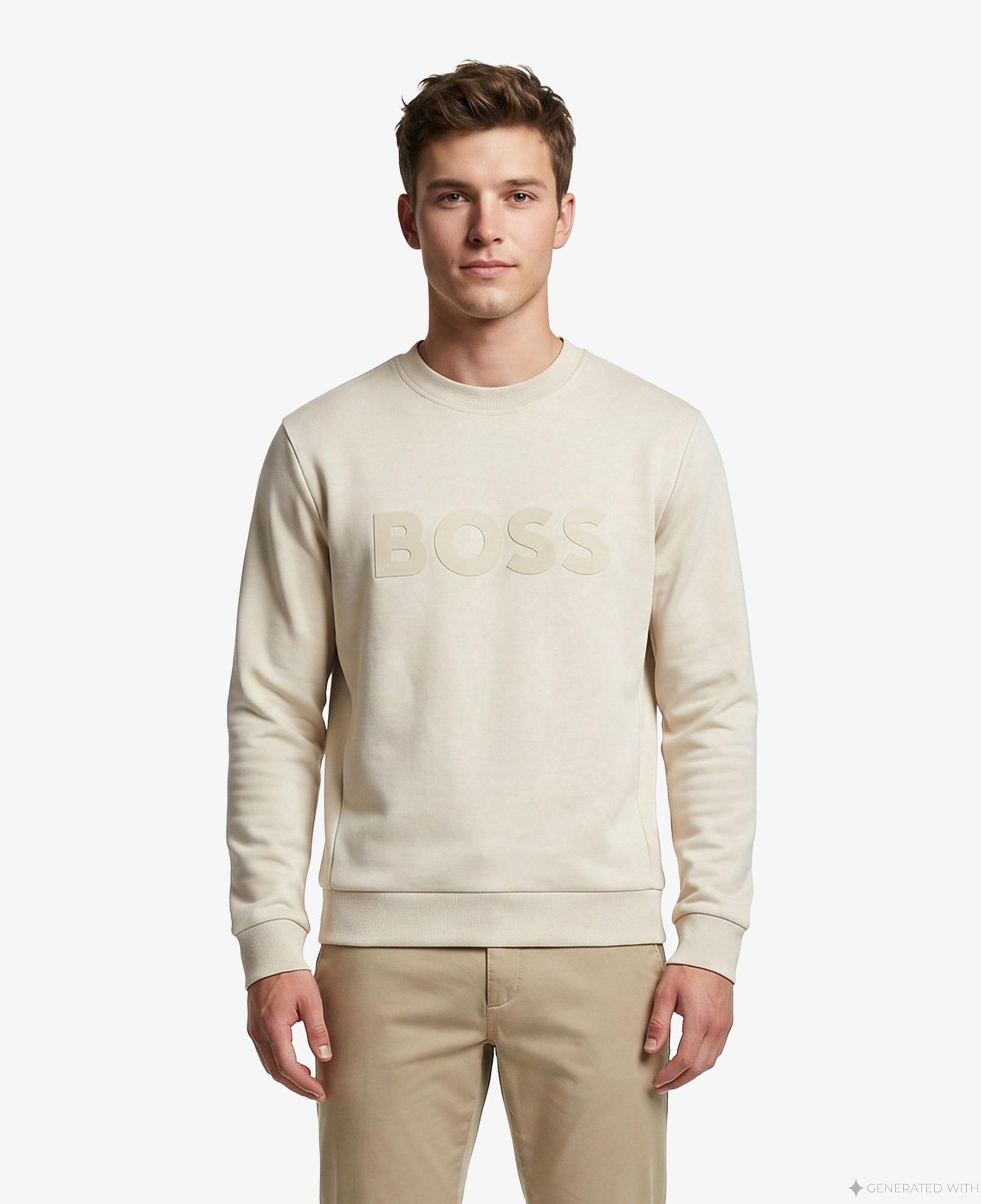 Boss Salbo Erkek Bej Sweatshirt