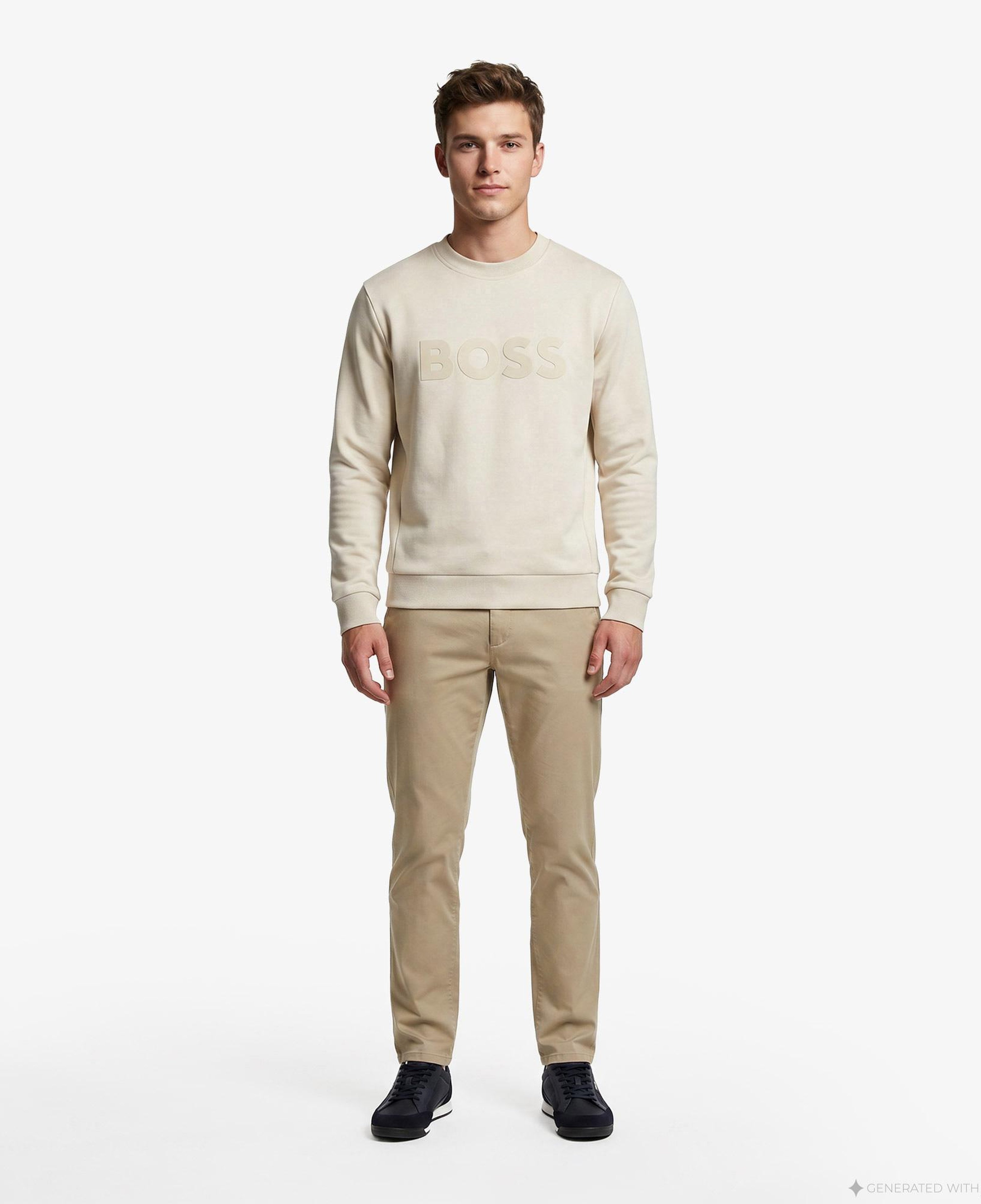 Boss Salbo Erkek Bej Sweatshirt