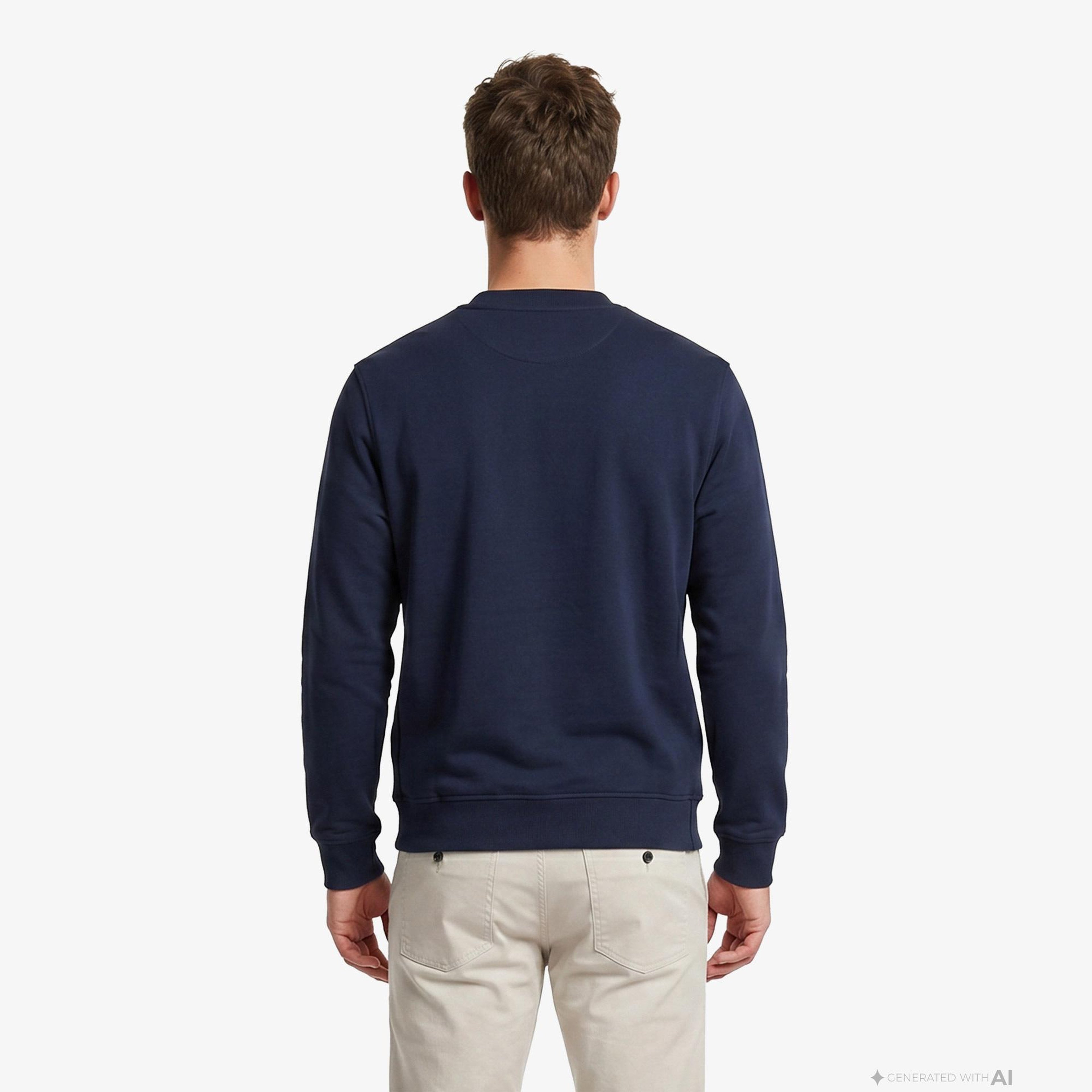 Boss We Small Crew Erkek Mavi Sweatshirt