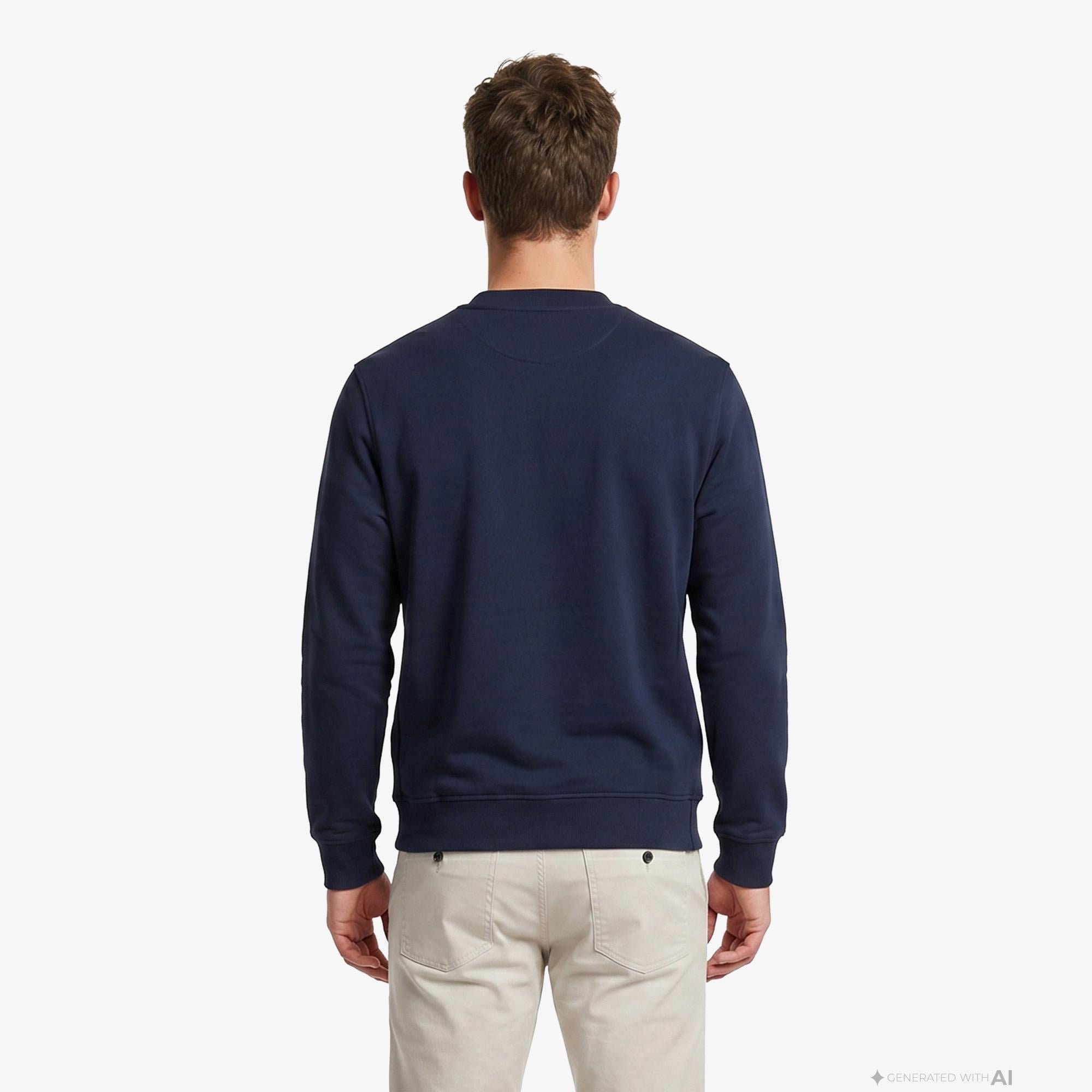 Boss We Small Crew Erkek Mavi Sweatshirt