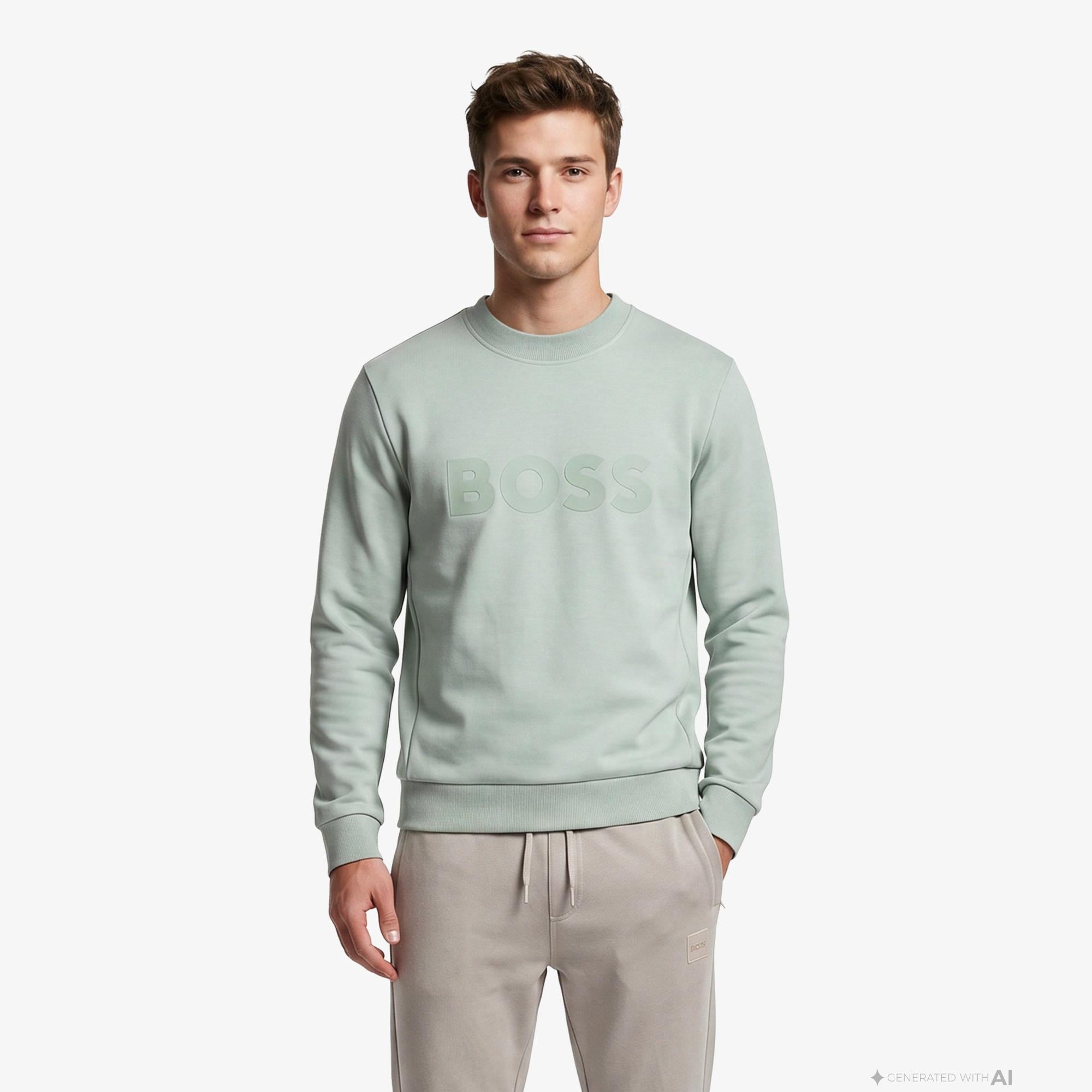 Boss Salbo Erkek Yeşil Sweatshirt