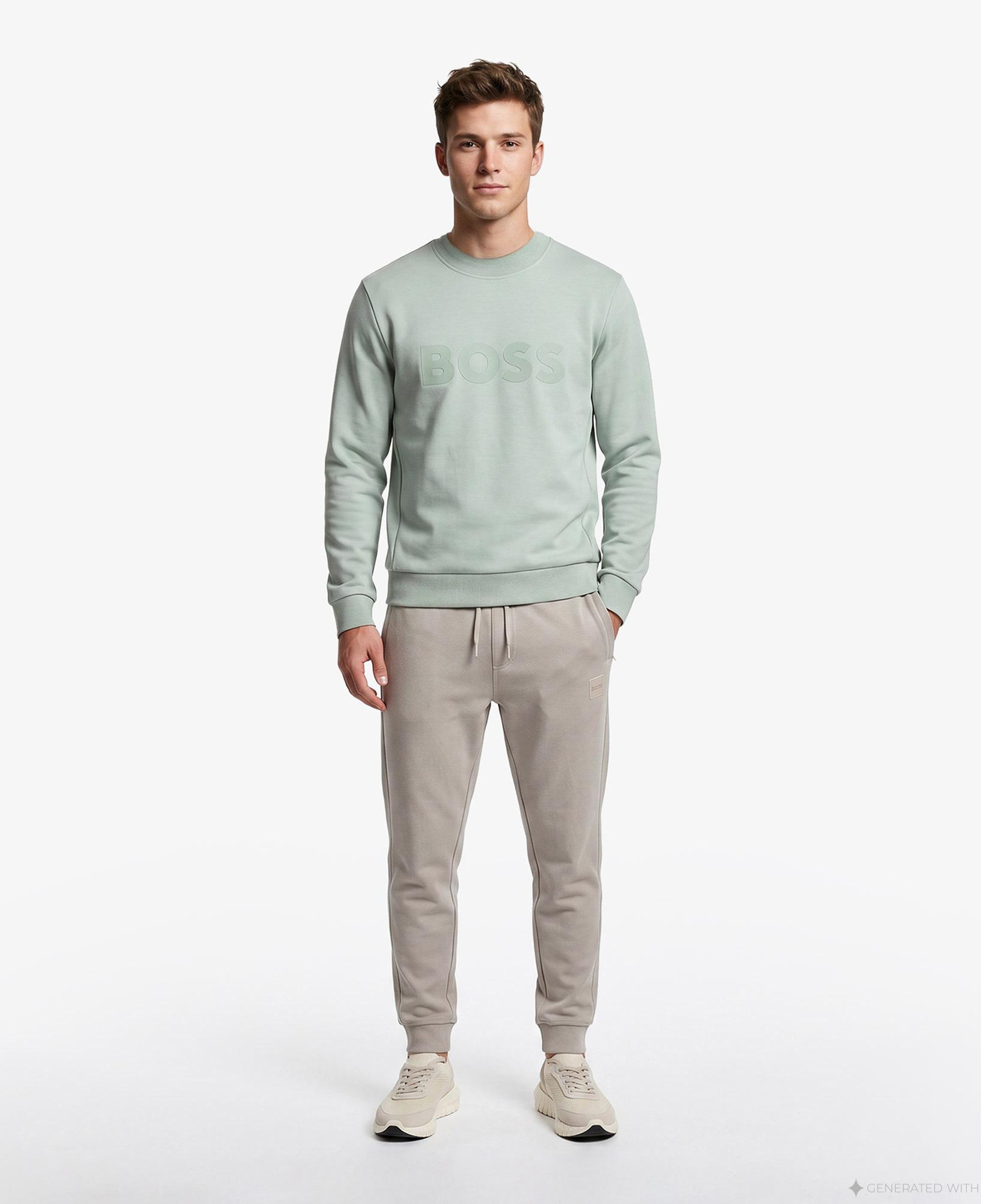 Boss Salbo Erkek Yeşil Sweatshirt