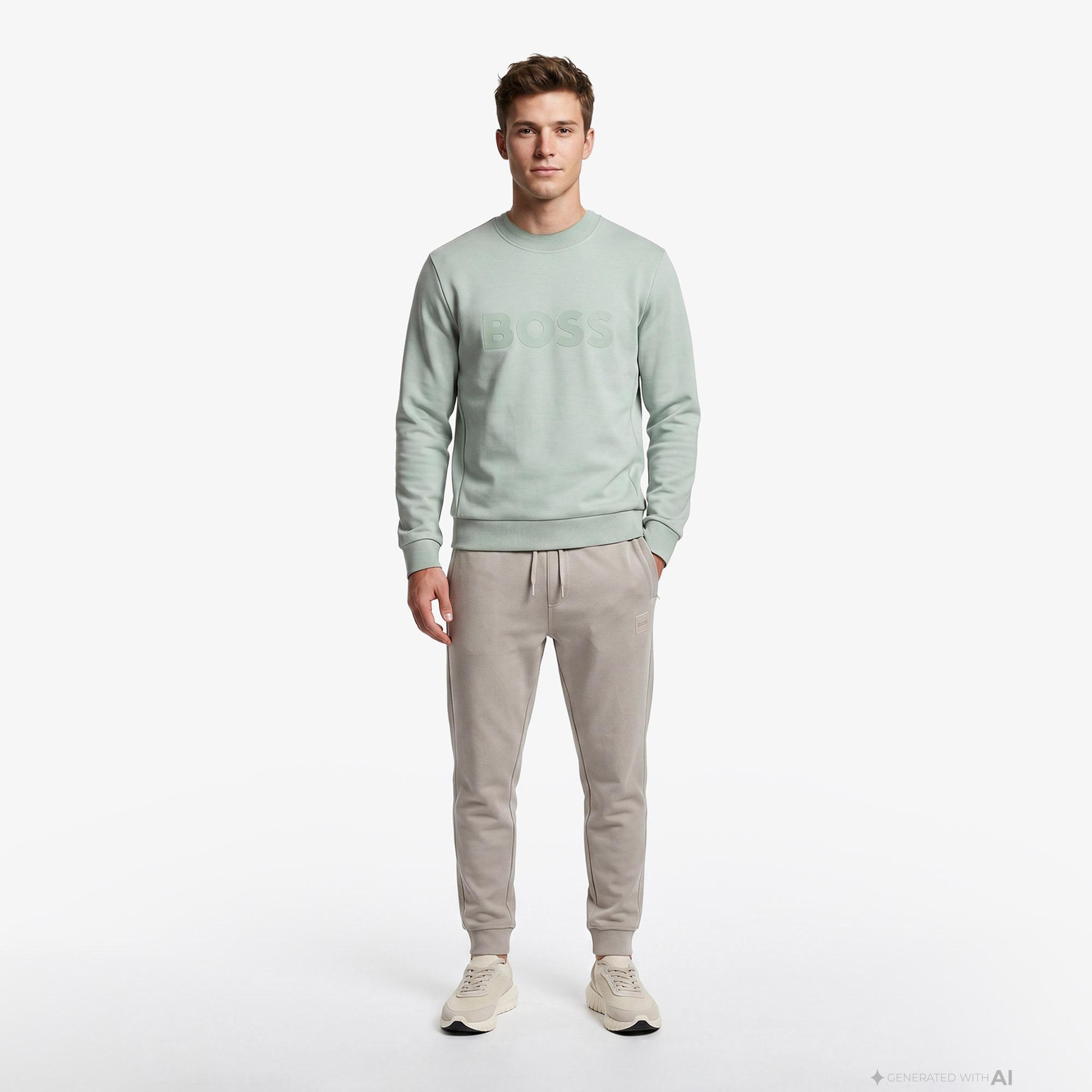 Boss Salbo Erkek Yeşil Sweatshirt