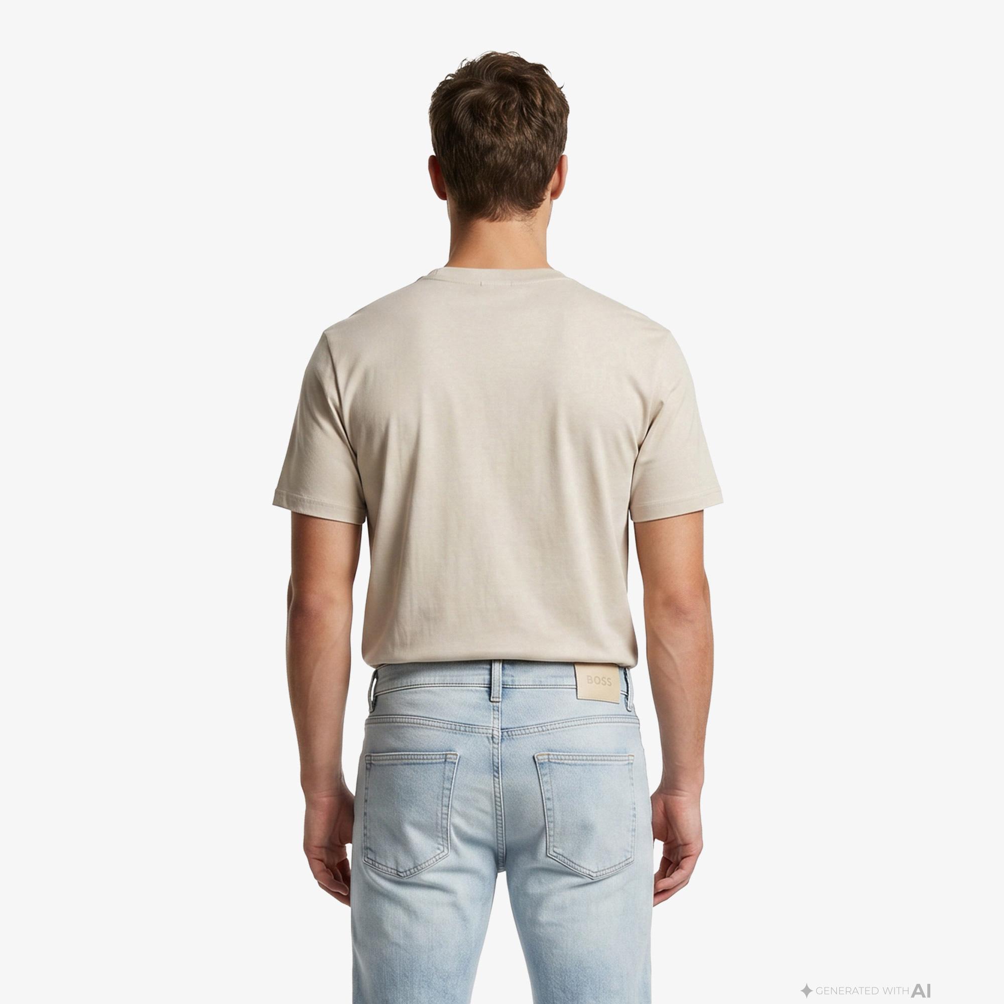 Boss Iconic Logo Erkek Bej T-Shirt