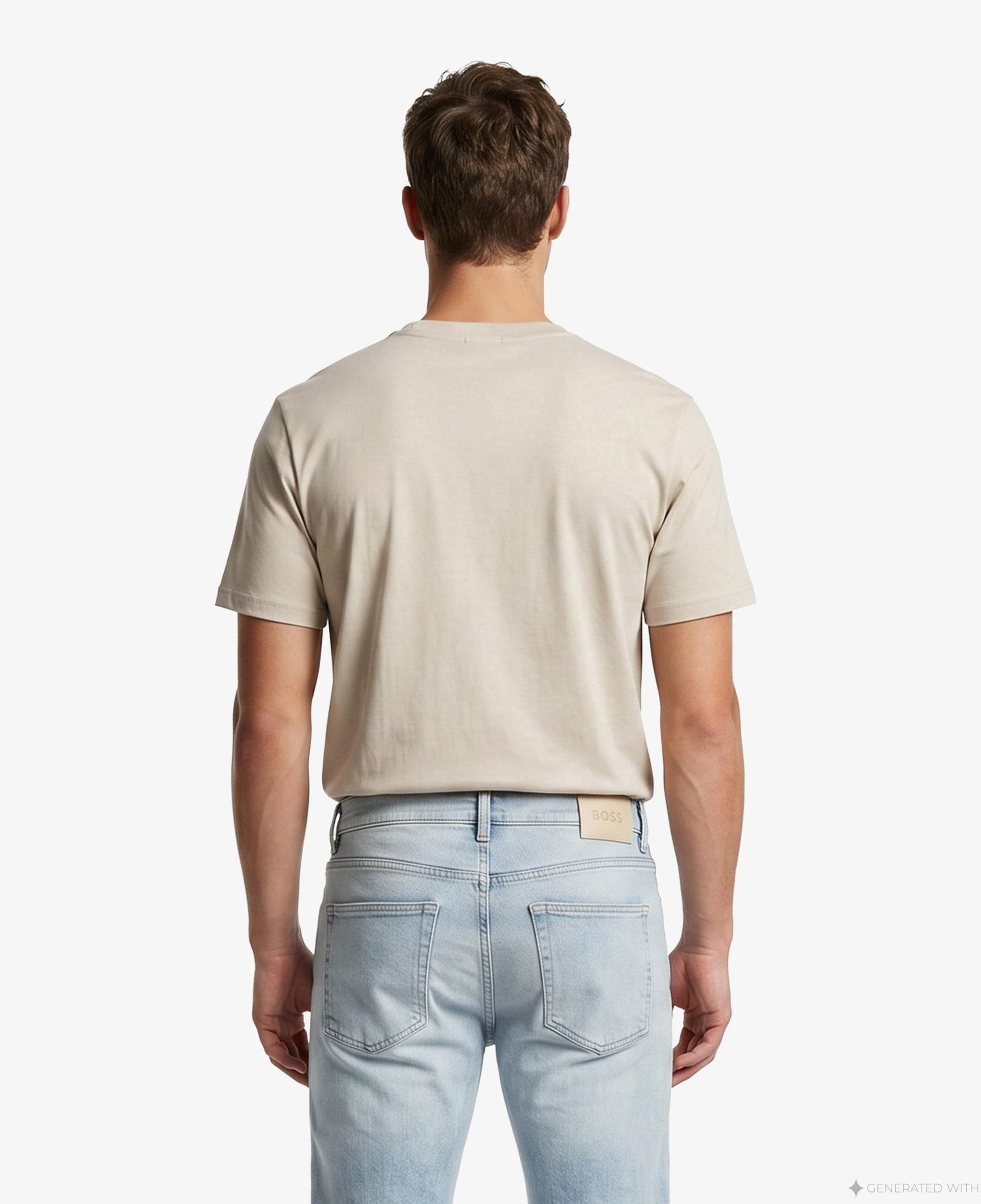 Boss Iconic Logo Erkek Bej T-Shirt