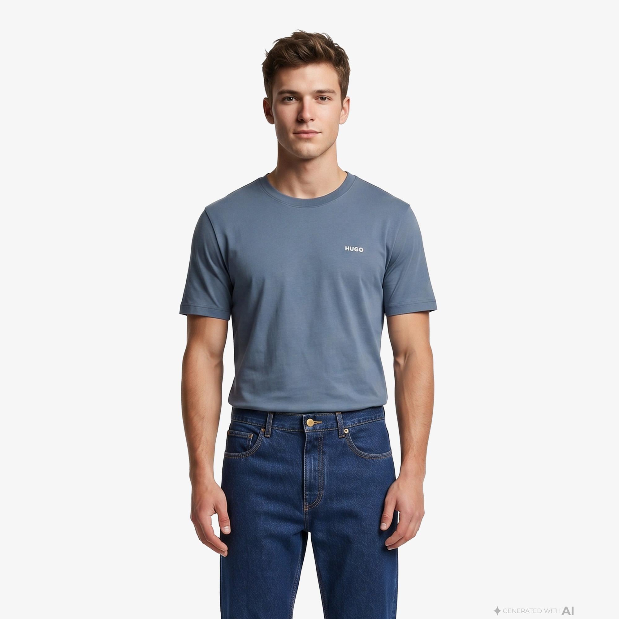 Hugo Dero Erkek Mavi T-Shirt