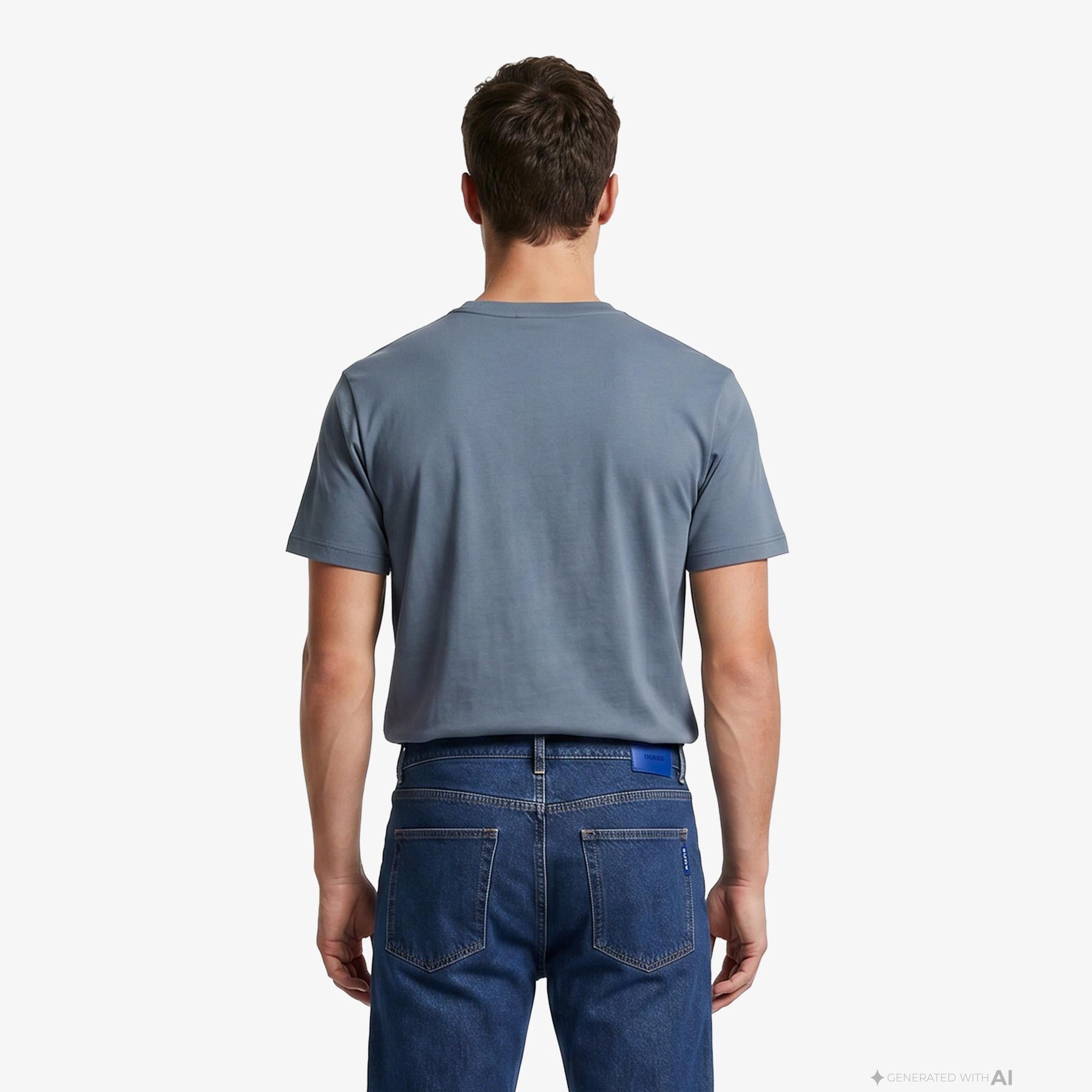 Hugo Dero Erkek Mavi T-Shirt